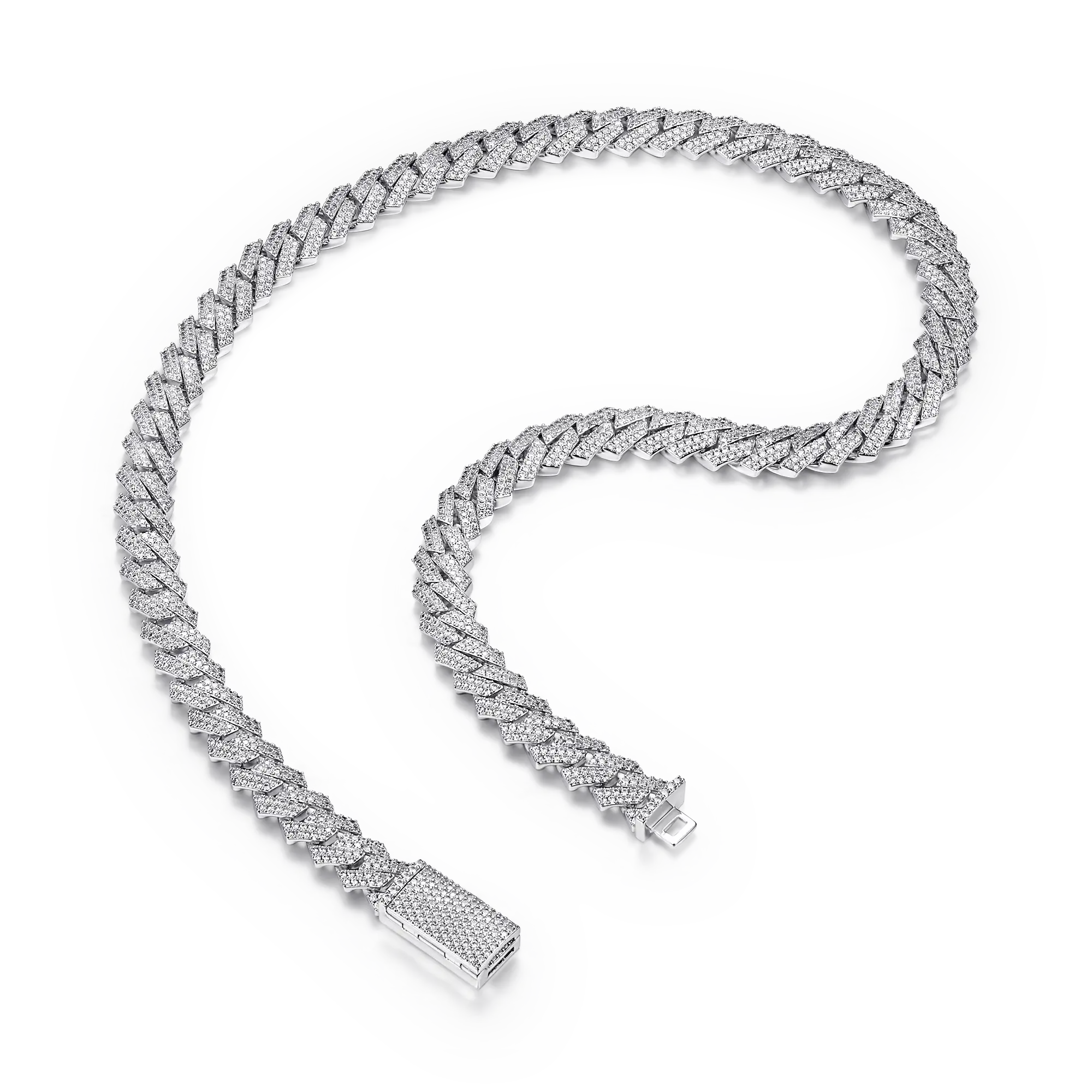 10mm Round Cut Prong Cuban Link Chain - Image 5