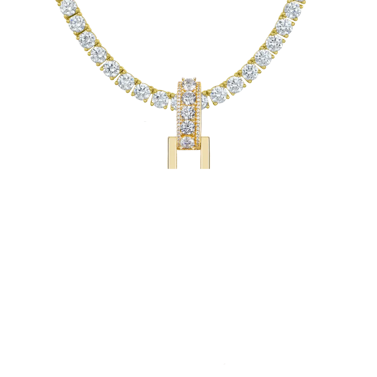 12mm Bail-Custom Radiant Layers Vertical Letter Pendant - Image 9