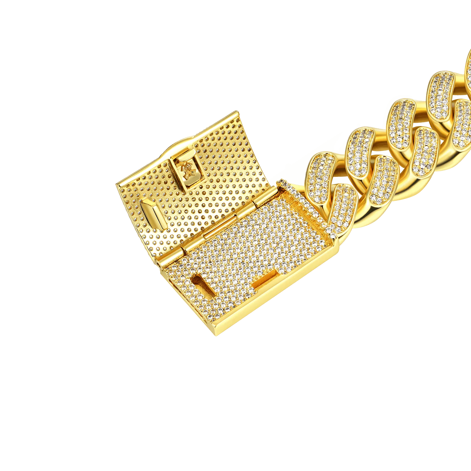 Aporro A® Box Clasp Cuban Link Bracelet - 19mm - Image 3