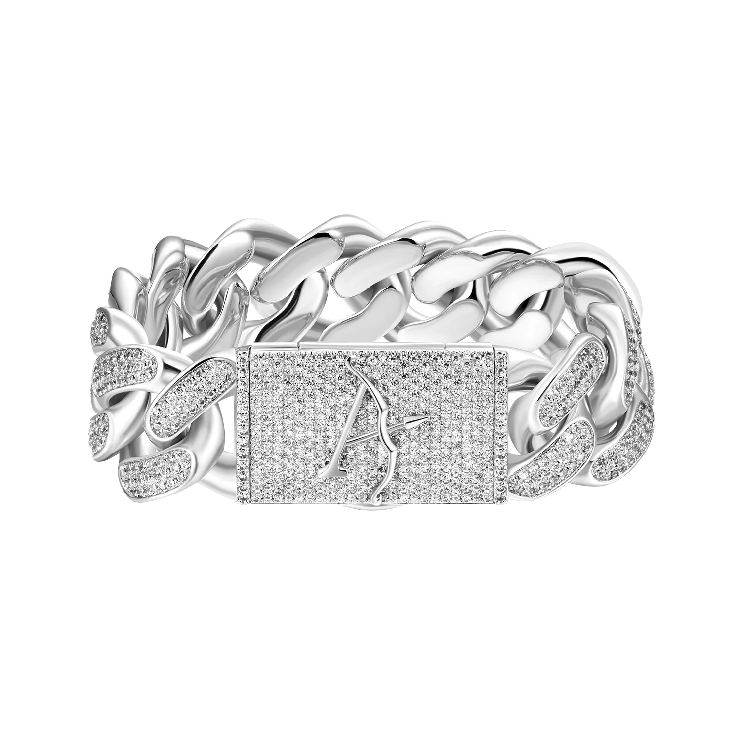 Aporro A® Box Clasp Cuban Link Bracelet - 19mm - Image 5