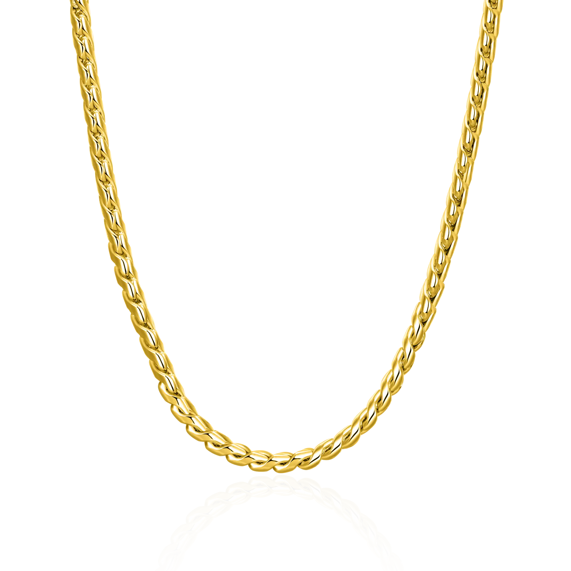 3.5mm Franco Chain - Yellow Gold