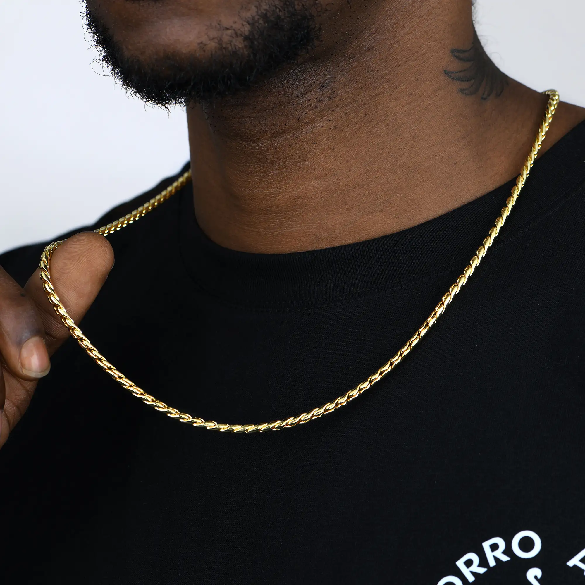3.5mm Franco Chain - Yellow Gold - Image 2