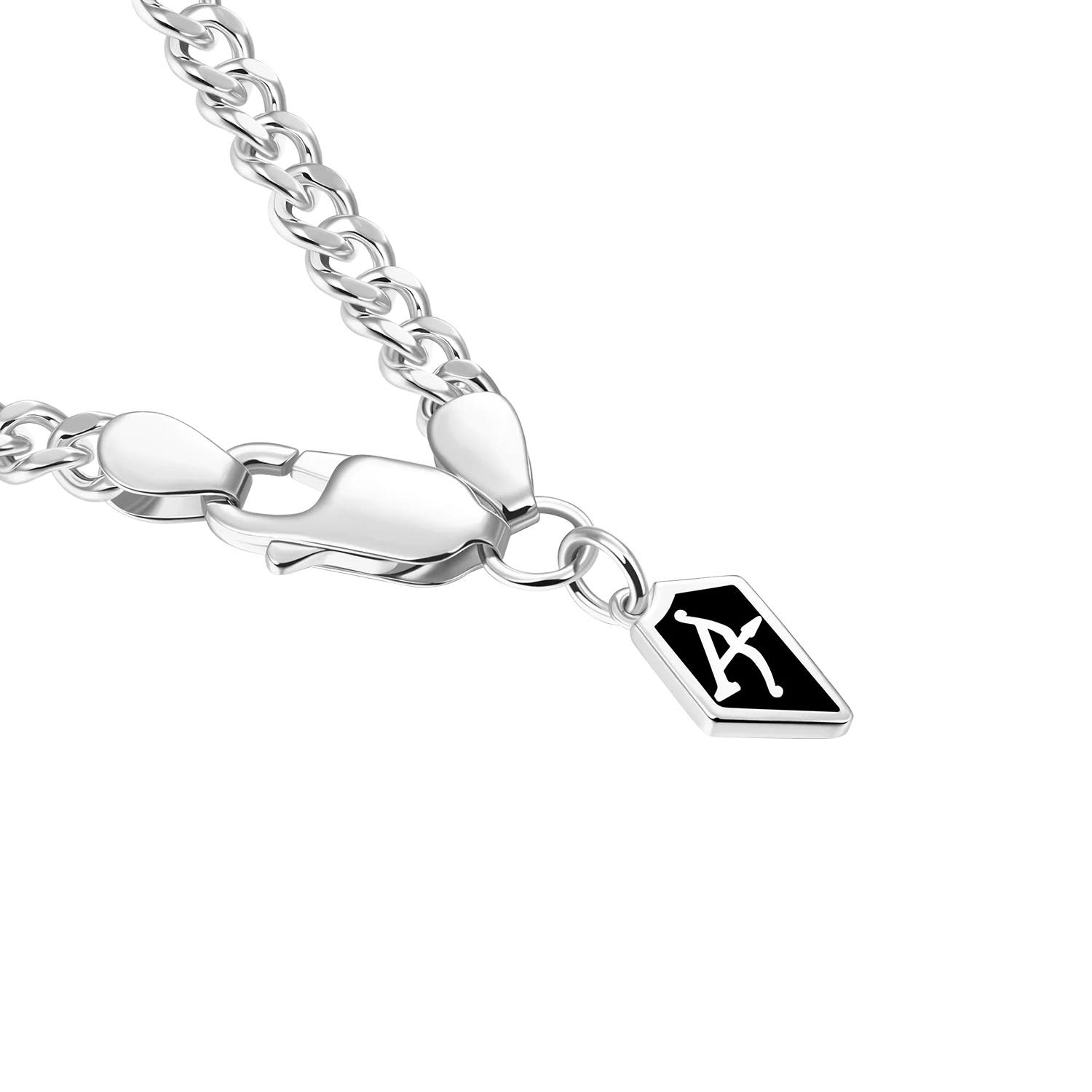 3.5mm Miami Micro Cuban Curb Bracelet - White Gold - Image 2