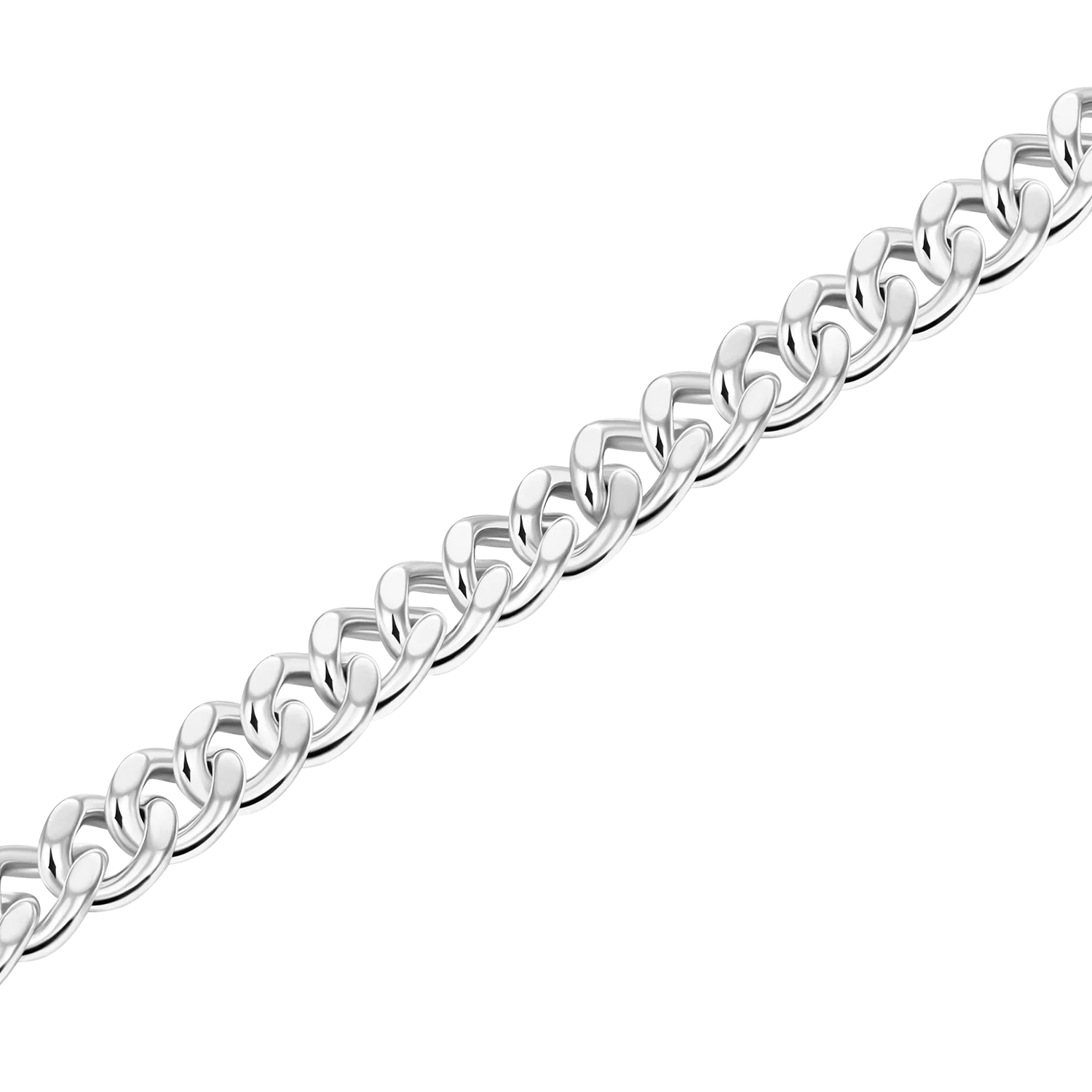 3.5mm Miami Micro Cuban Curb Bracelet - White Gold - Image 4