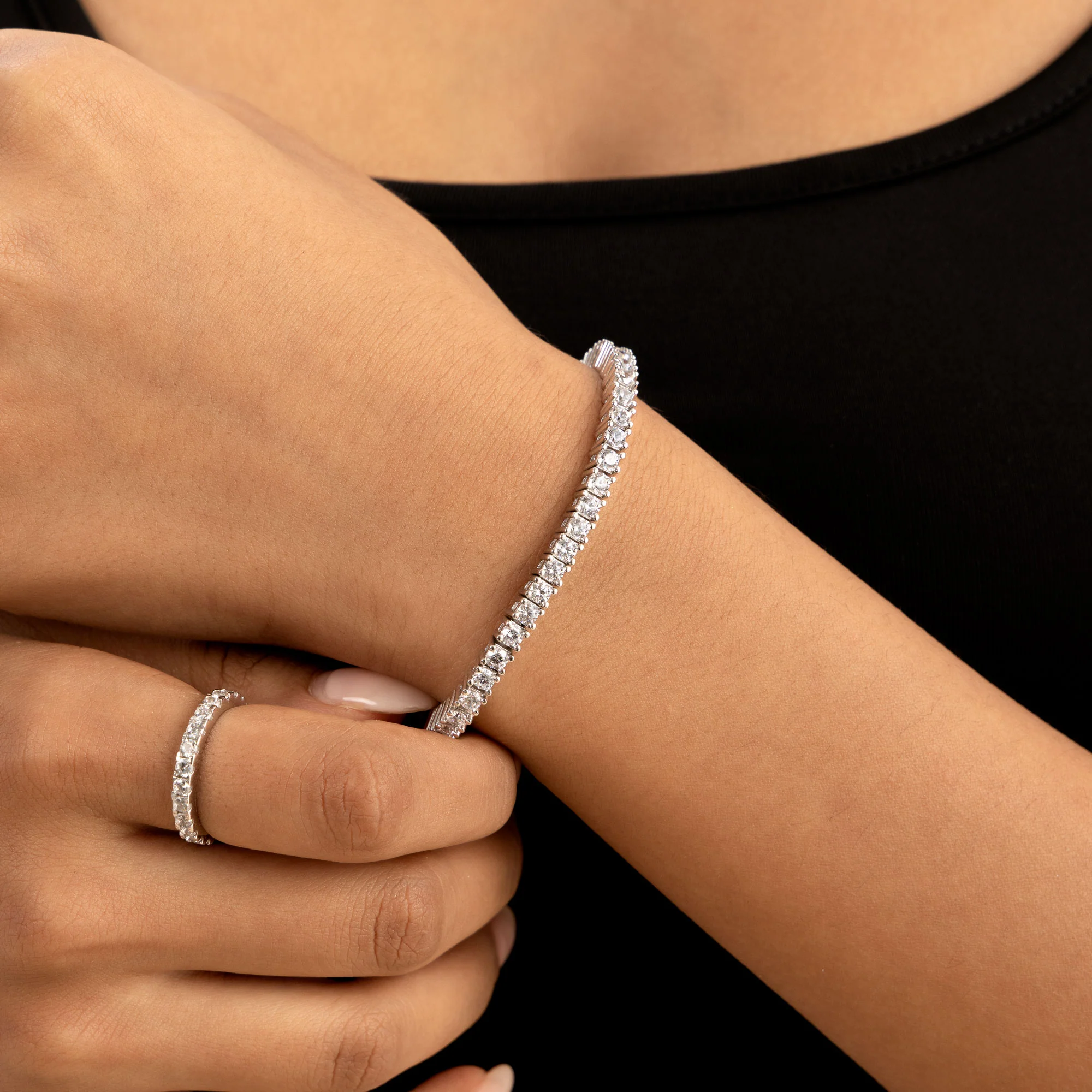 Iced Tennis Bracelet - 3mm - Image 2