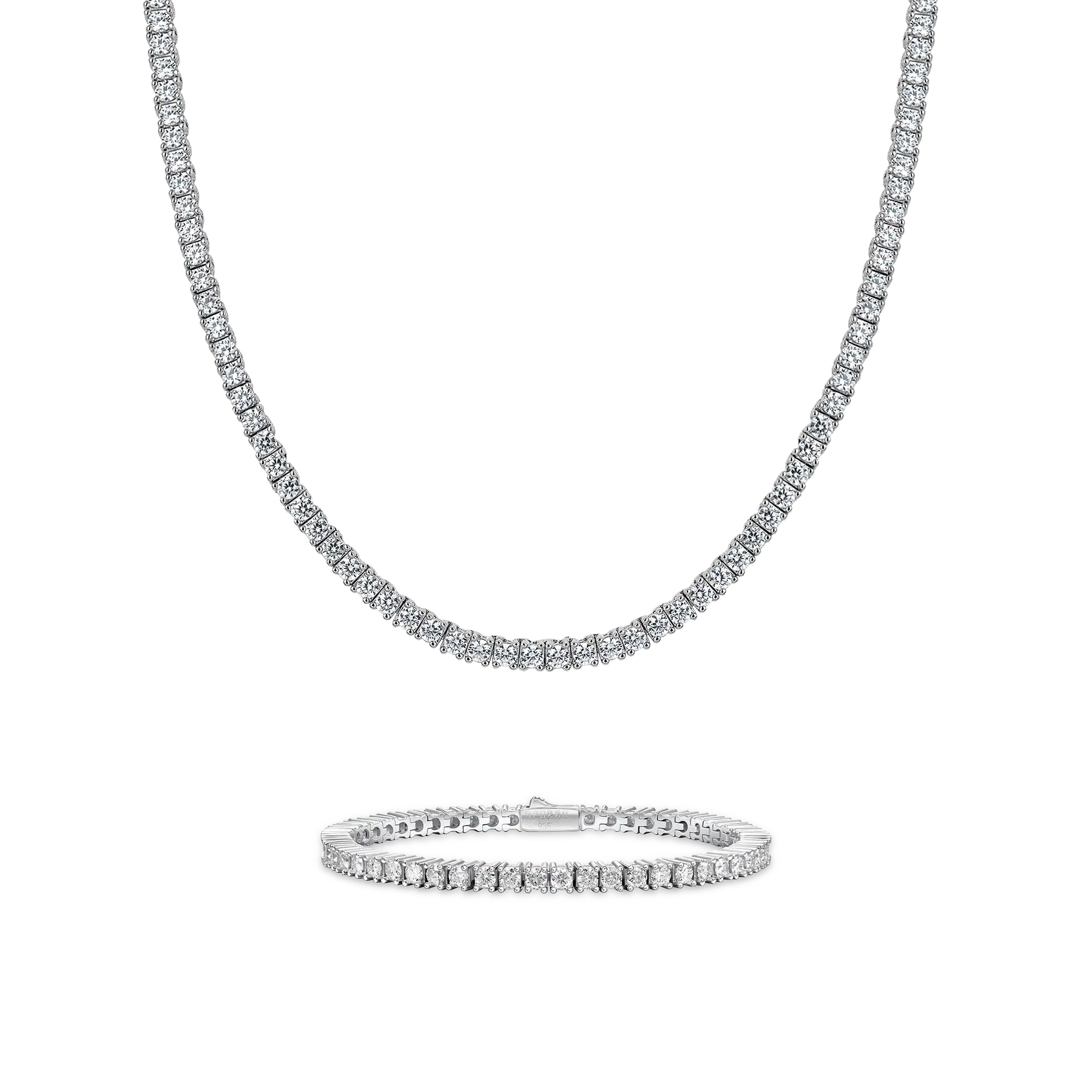 3mm Iced Tennis Chain and Bracelet Gift Set - Image 3