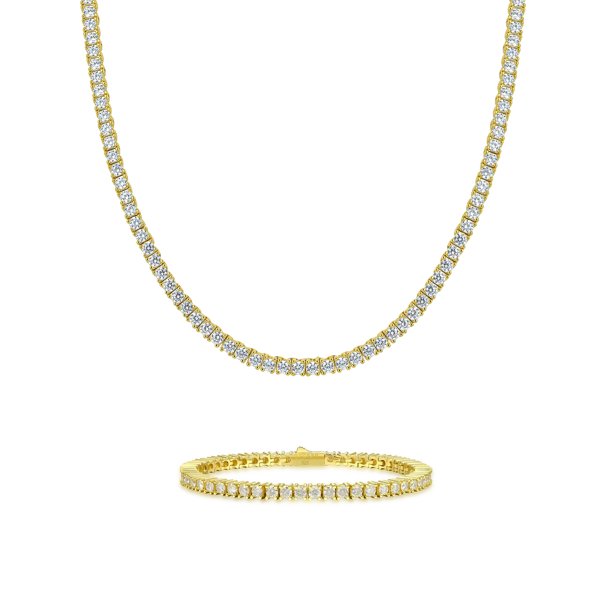 3mm Iced Tennis Chain and Bracelet Gift Set - Image 7
