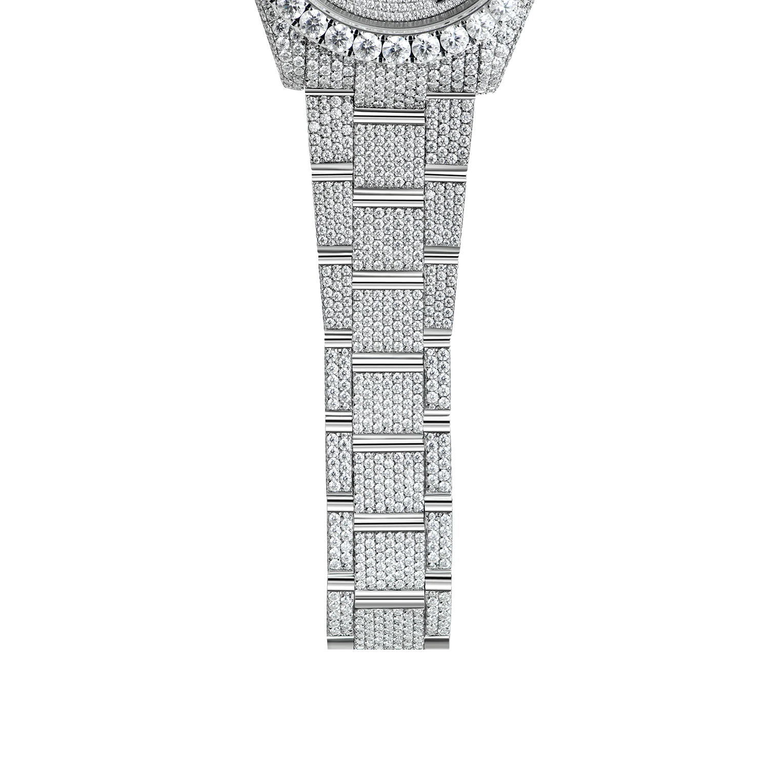 Custom 44mm Bust Down Moissanite Diamond Watch - Image 3