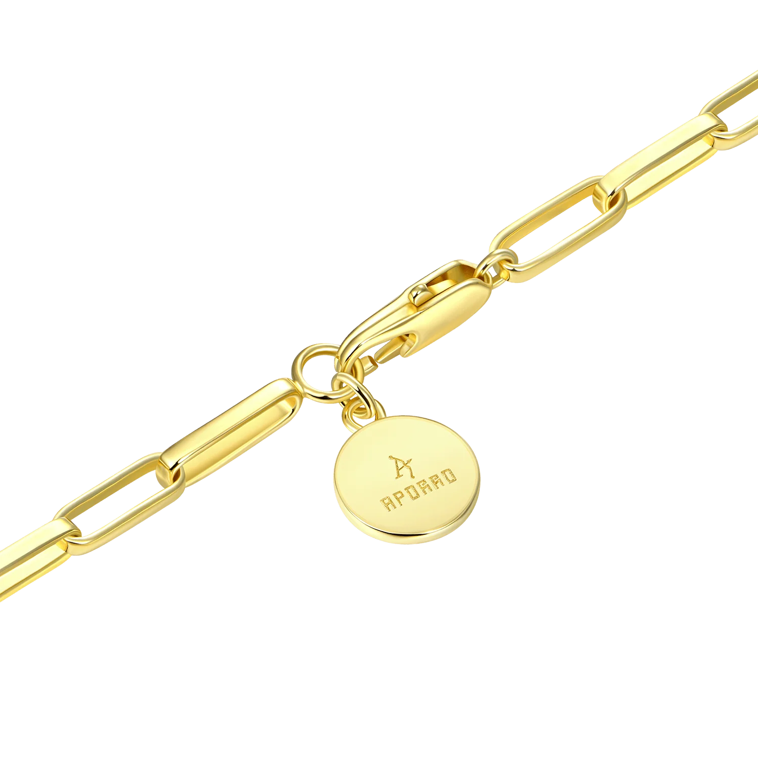 Yellow Gold Paper Clip Chain - 4mm - Image 4