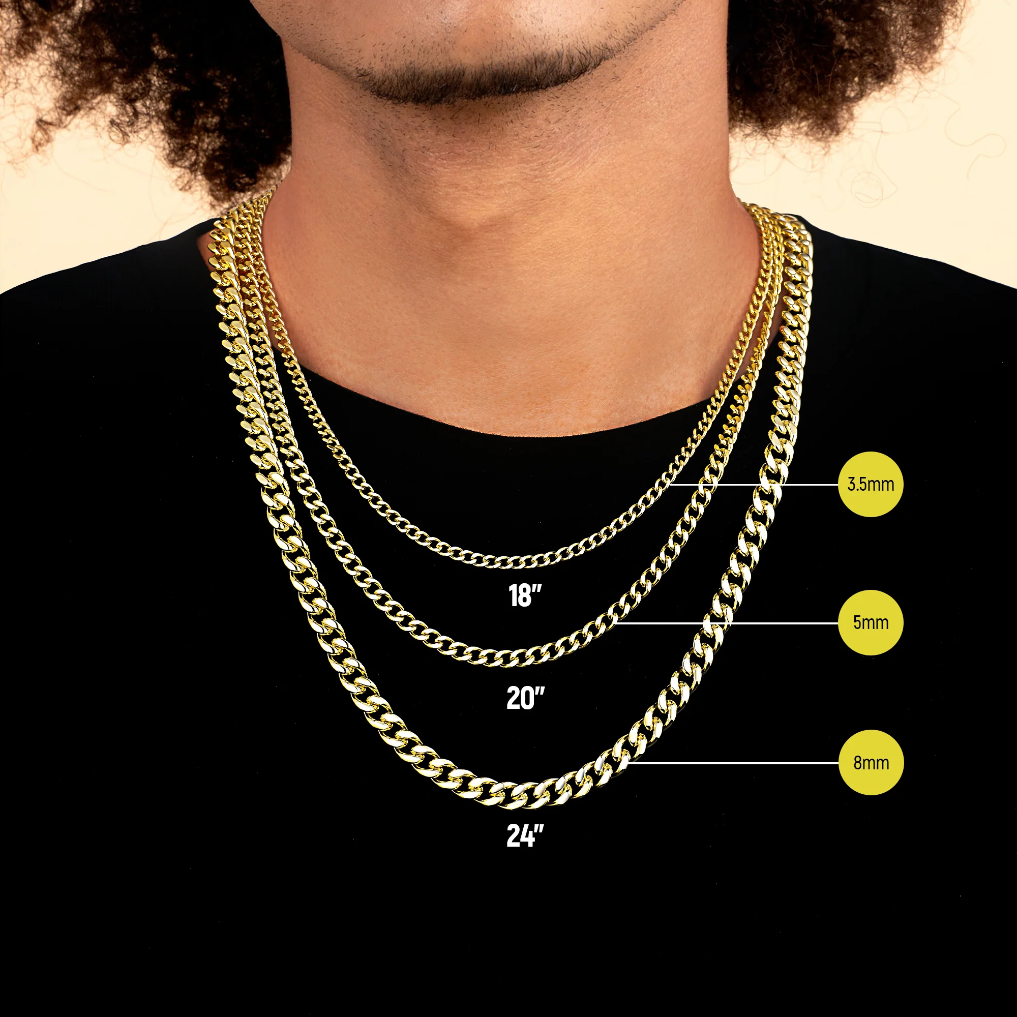 5mm Brass Miami Micro Cuban Curb Chain - Image 11