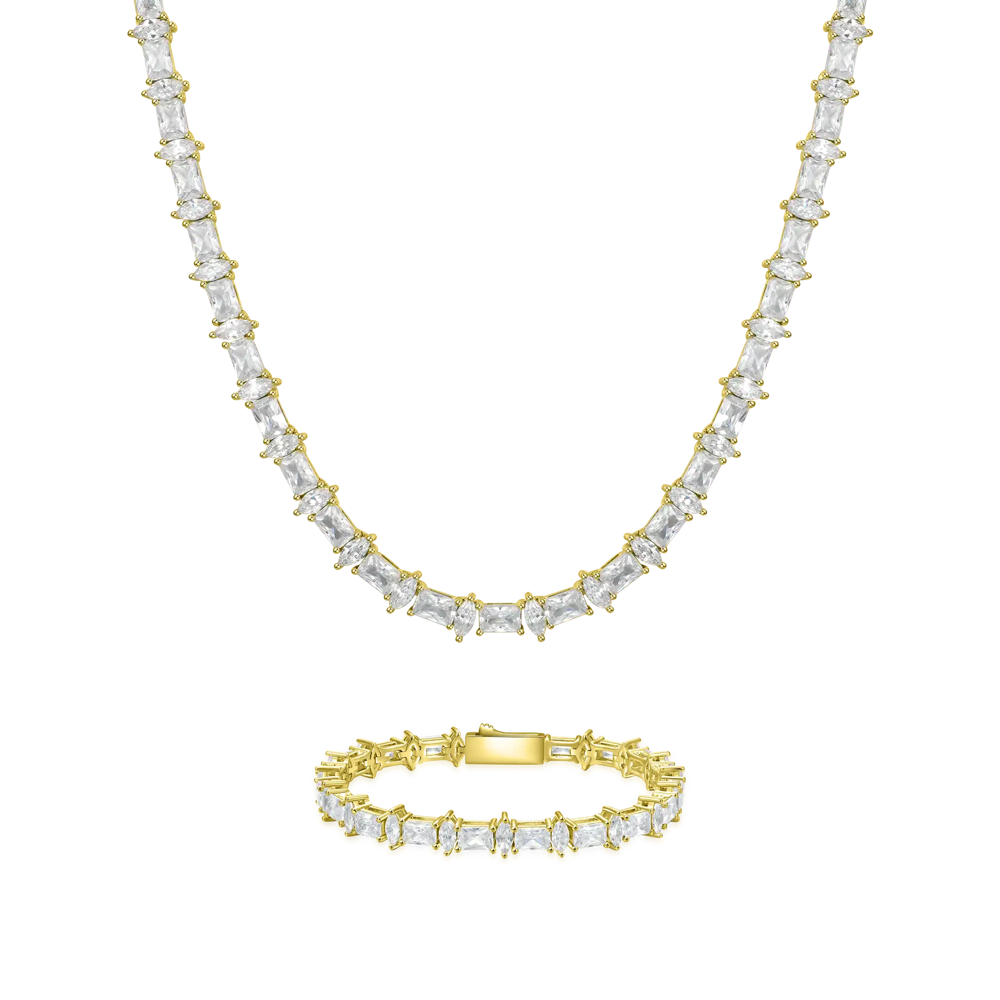 6mm Refined Luster Tennis Chain and Bracelet Gift Set - Image 10