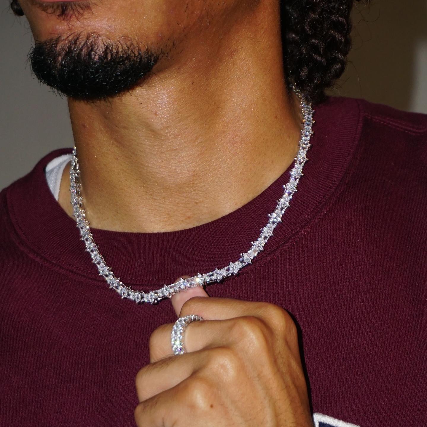 6mm Refined Luster Tennis Chain and Bracelet Gift Set - Image 4