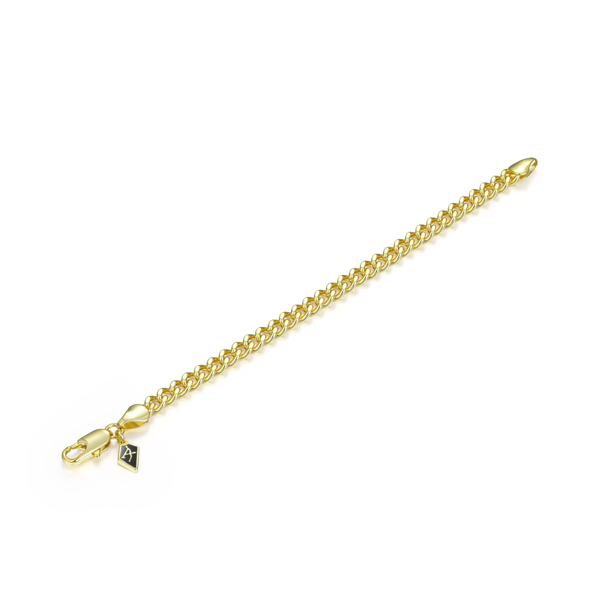 Miami Micro Cuban Curb Bracelet - Yellow Gold - Image 6