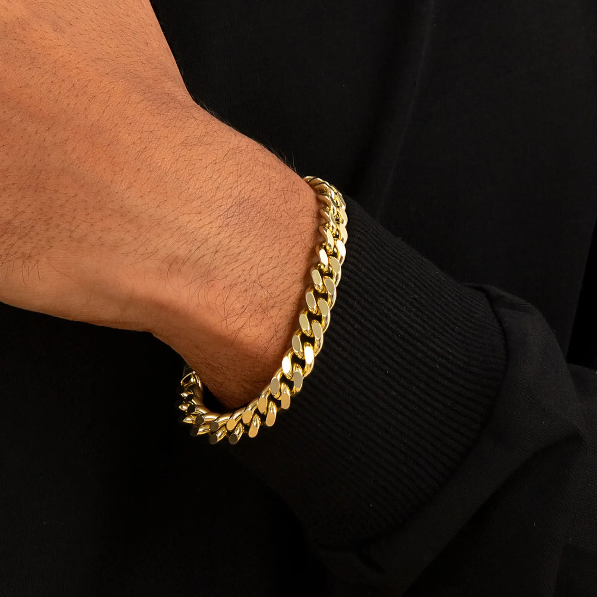 Miami Micro Cuban Curb Bracelet - Yellow Gold - Image 8