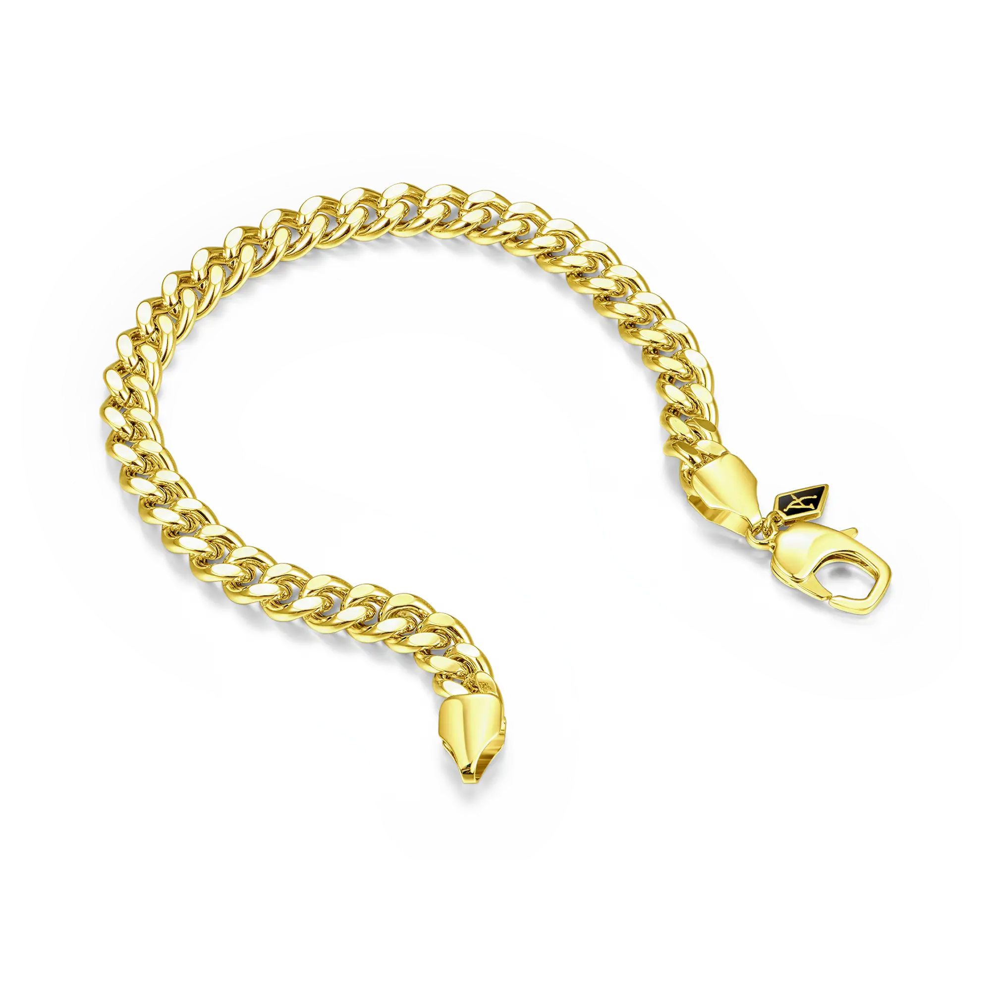 Miami Micro Cuban Curb Bracelet - Yellow Gold - Image 9