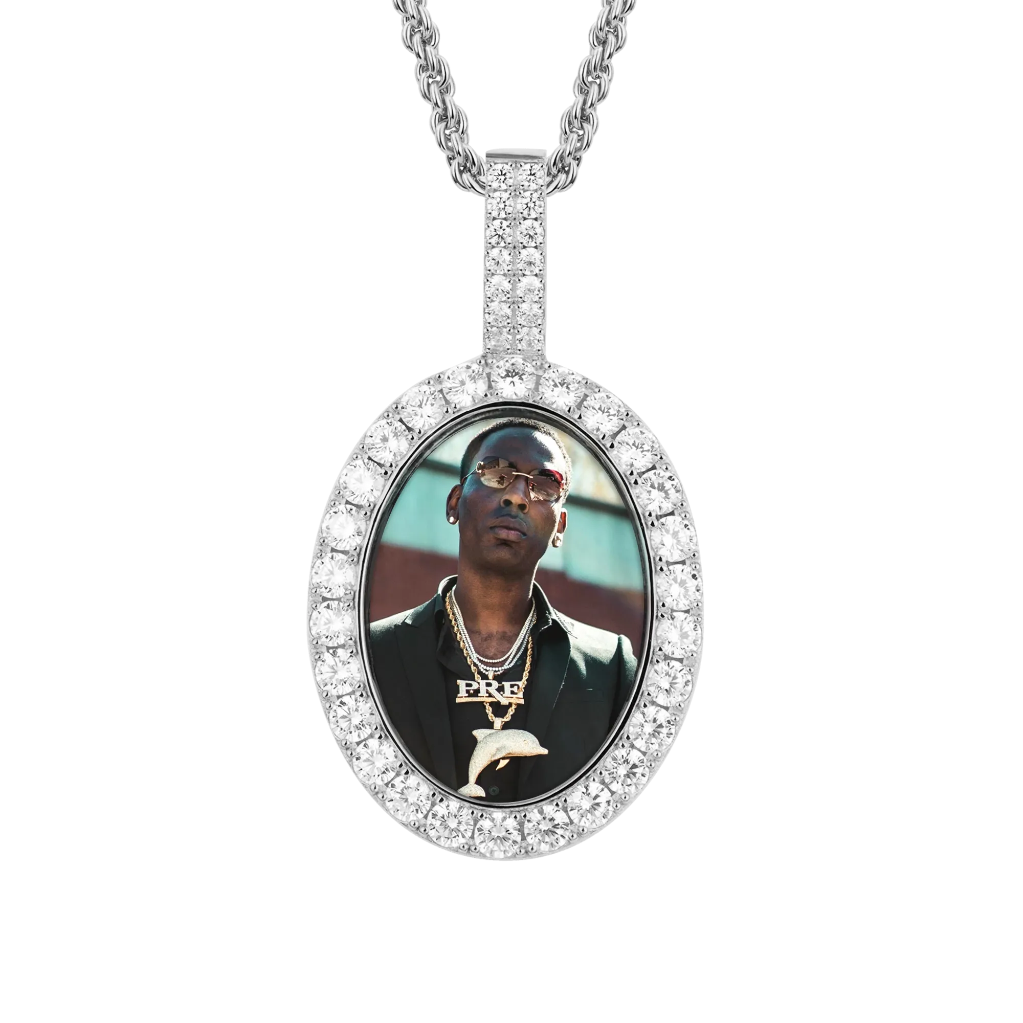 Custom Oval Photo Pendant - Image 5