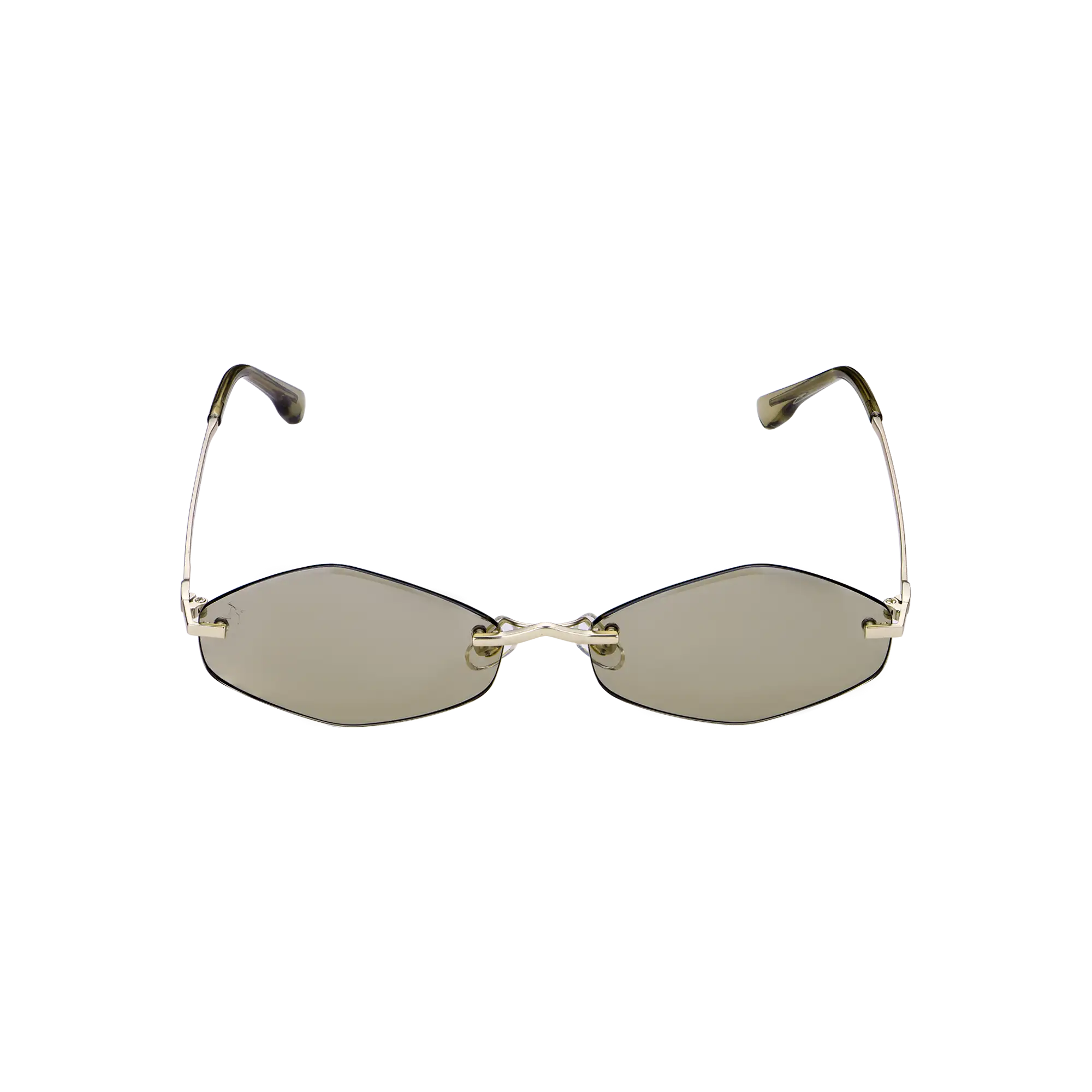 APORRO Olive Glint Sunglasses + Leather Case - Image 3