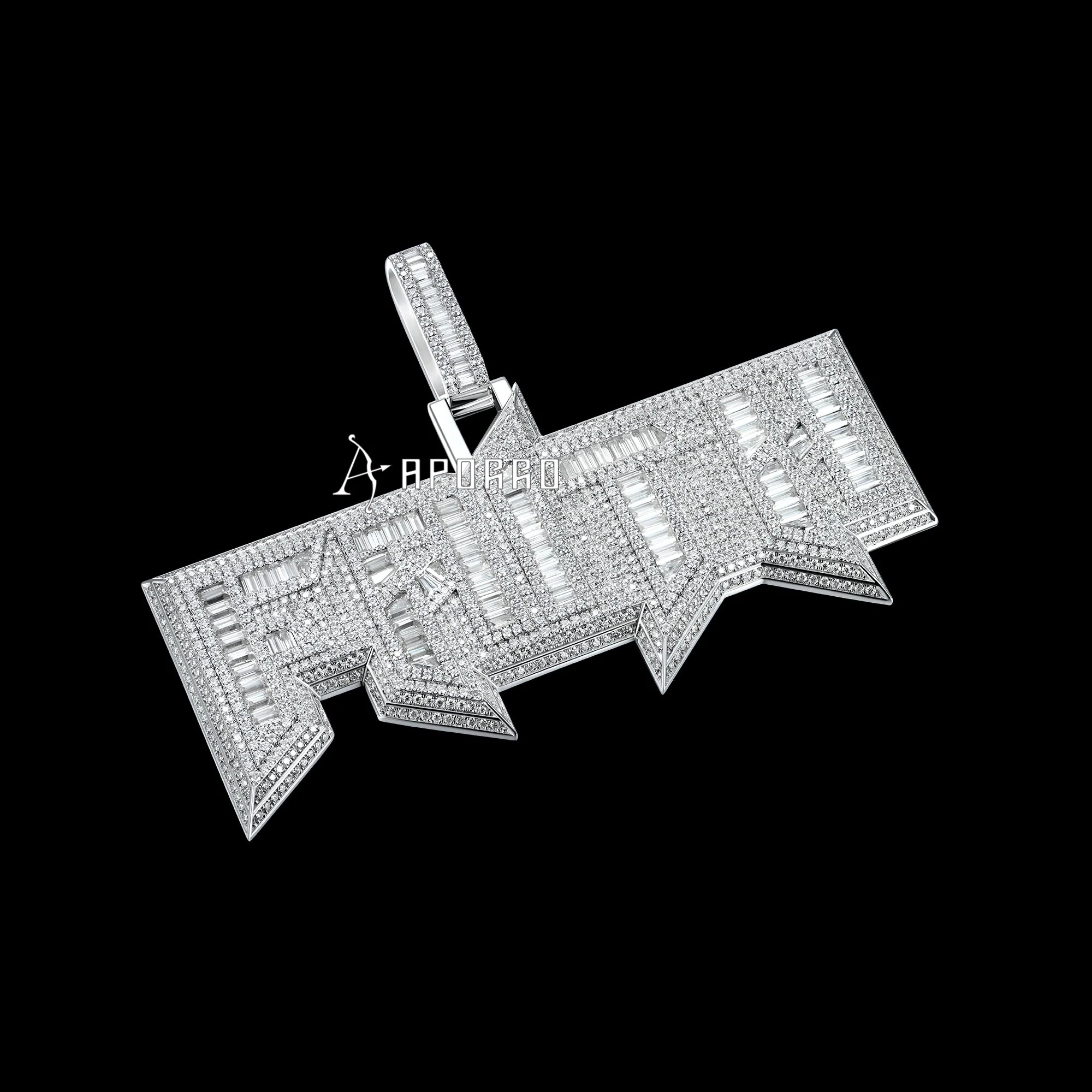 APORRO Premium Custom Baguette Name Necklace - Image 3