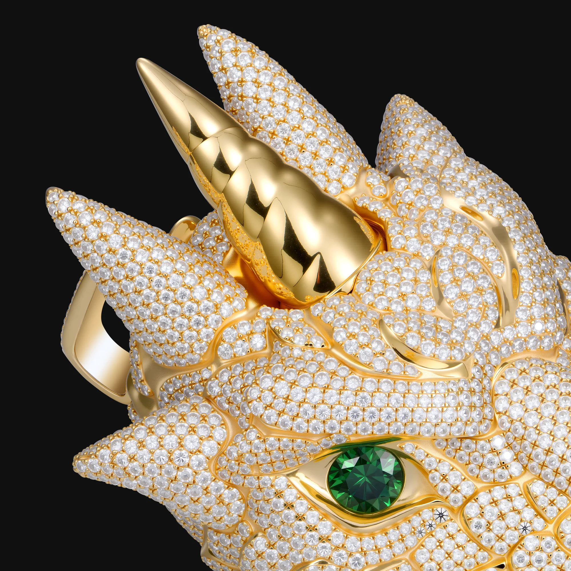 APORRO Premium Custom Buss down 3D Dragon Head Pendant - Image 2