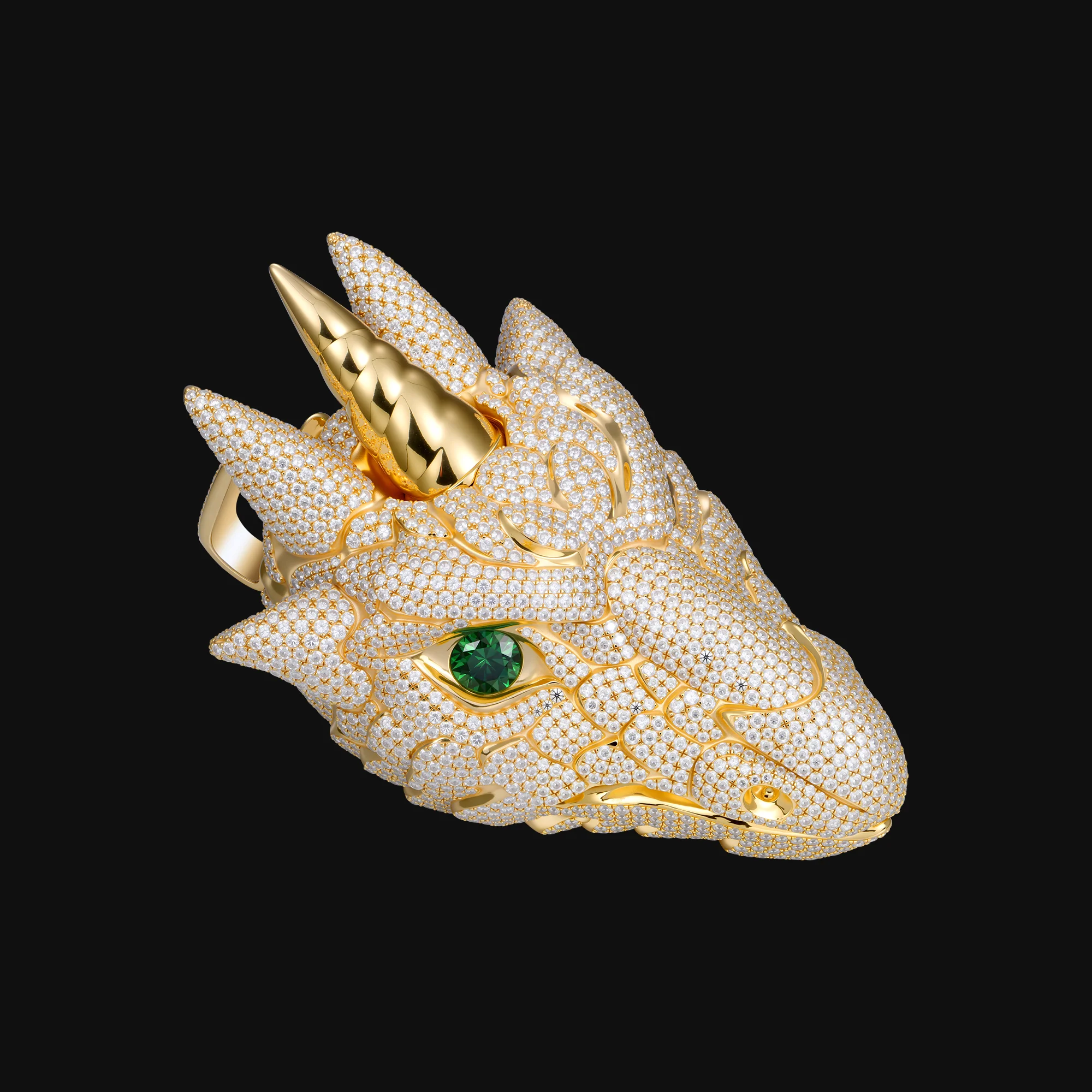 APORRO Premium Custom Buss down 3D Dragon Head Pendant - Image 3