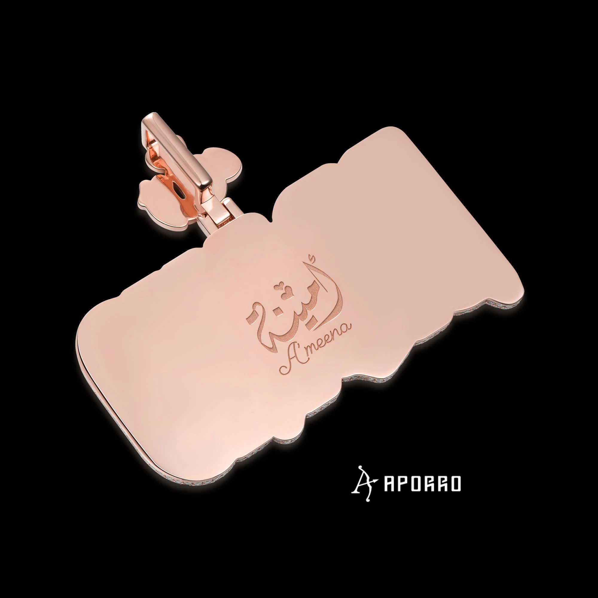 APORRO Premium Custom Drip Emerald Cut Name Necklace - Image 3