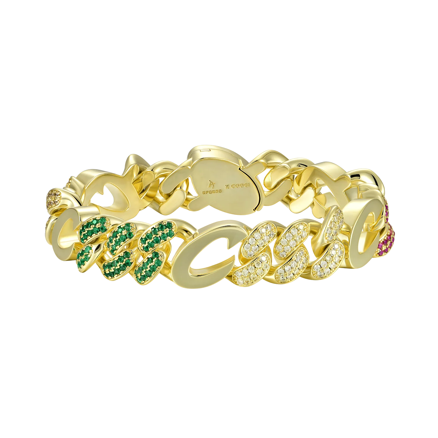 APORRO X COOGI Multicolor Cuban Bracelet - 12mm
