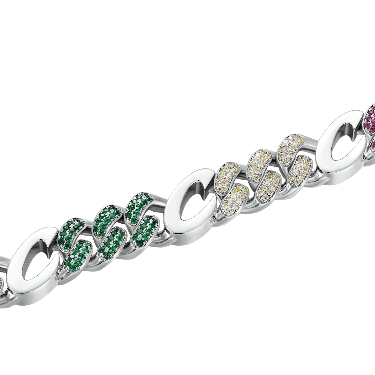 APORRO X COOGI Multicolor Cuban Bracelet - 12mm - Image 7