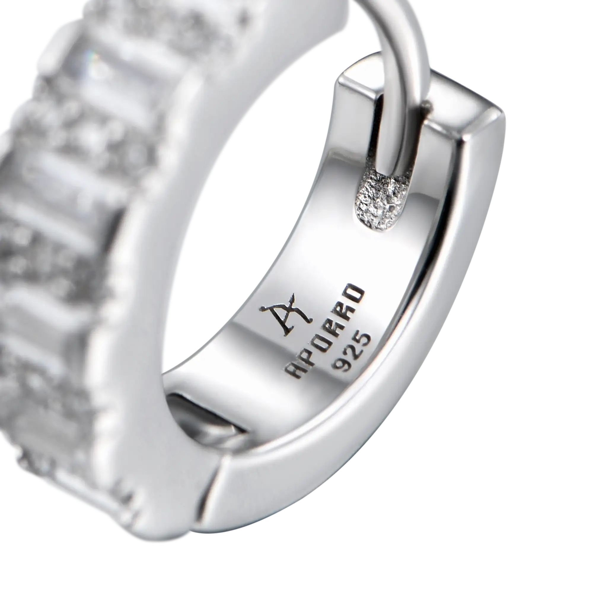 S925 Baguettes Hoop Earring - Image 9