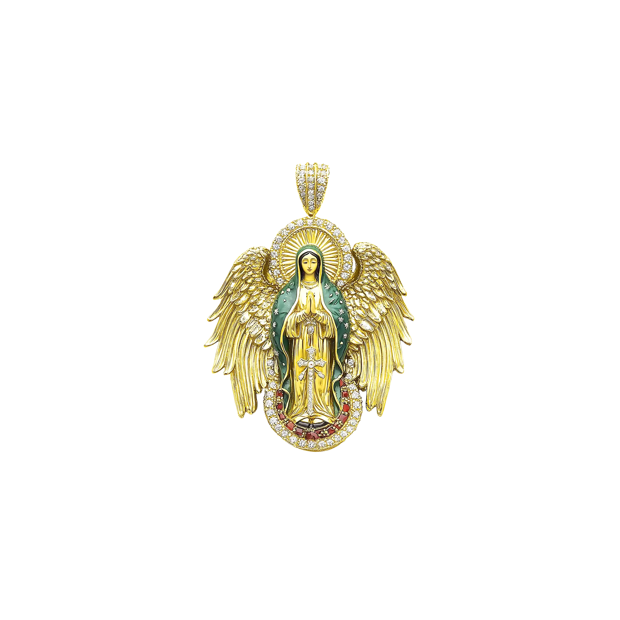Blessed Mary Halo Winged Pendant