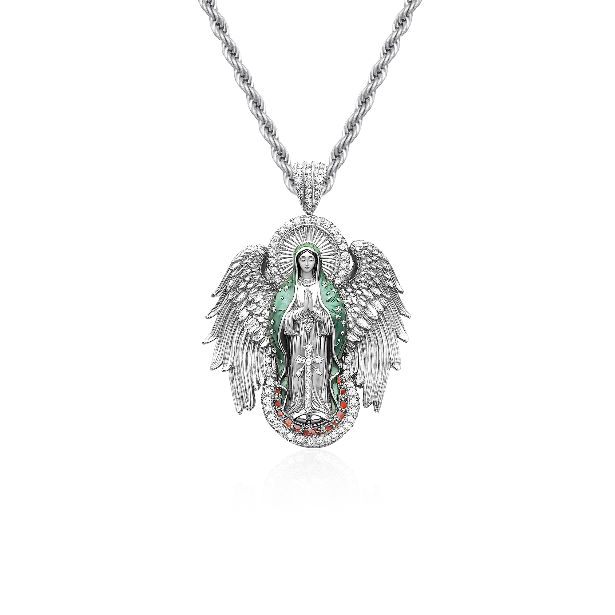 Blessed Mary Halo Winged Pendant - Image 10