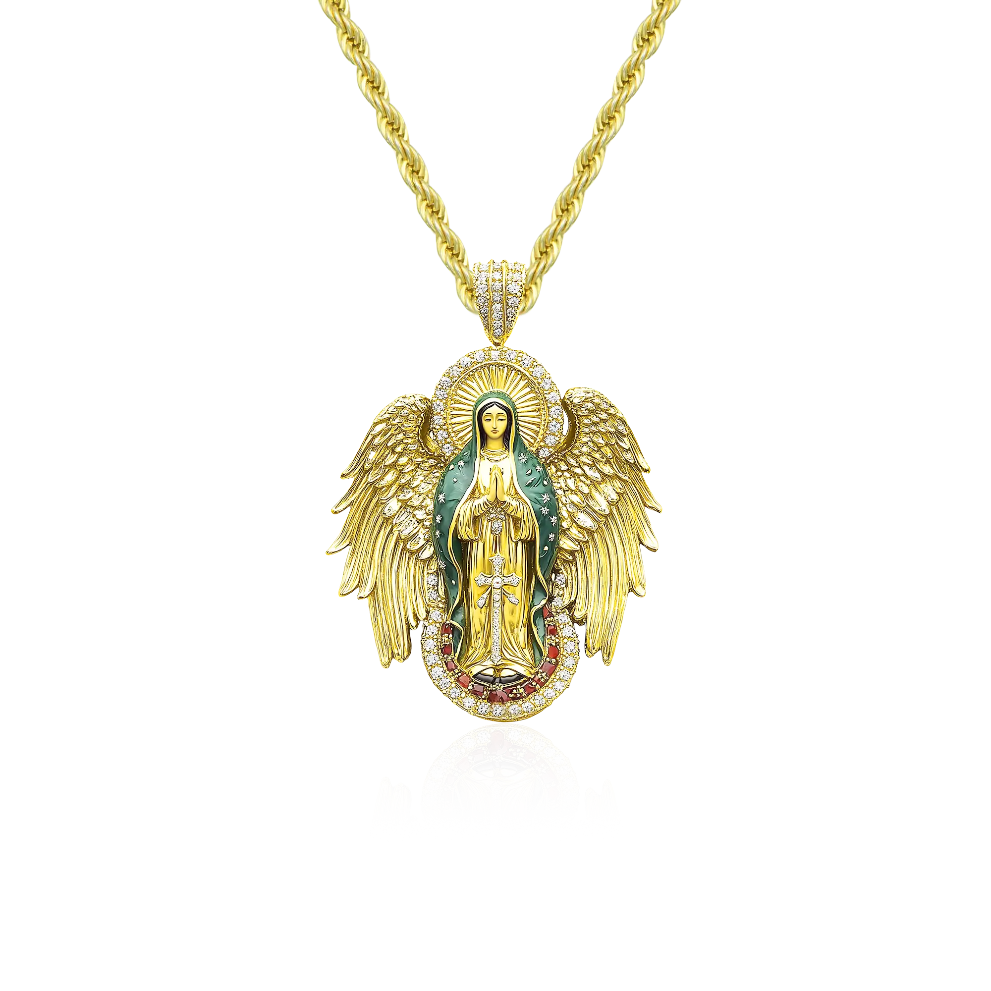 Blessed Mary Halo Winged Pendant - Image 6