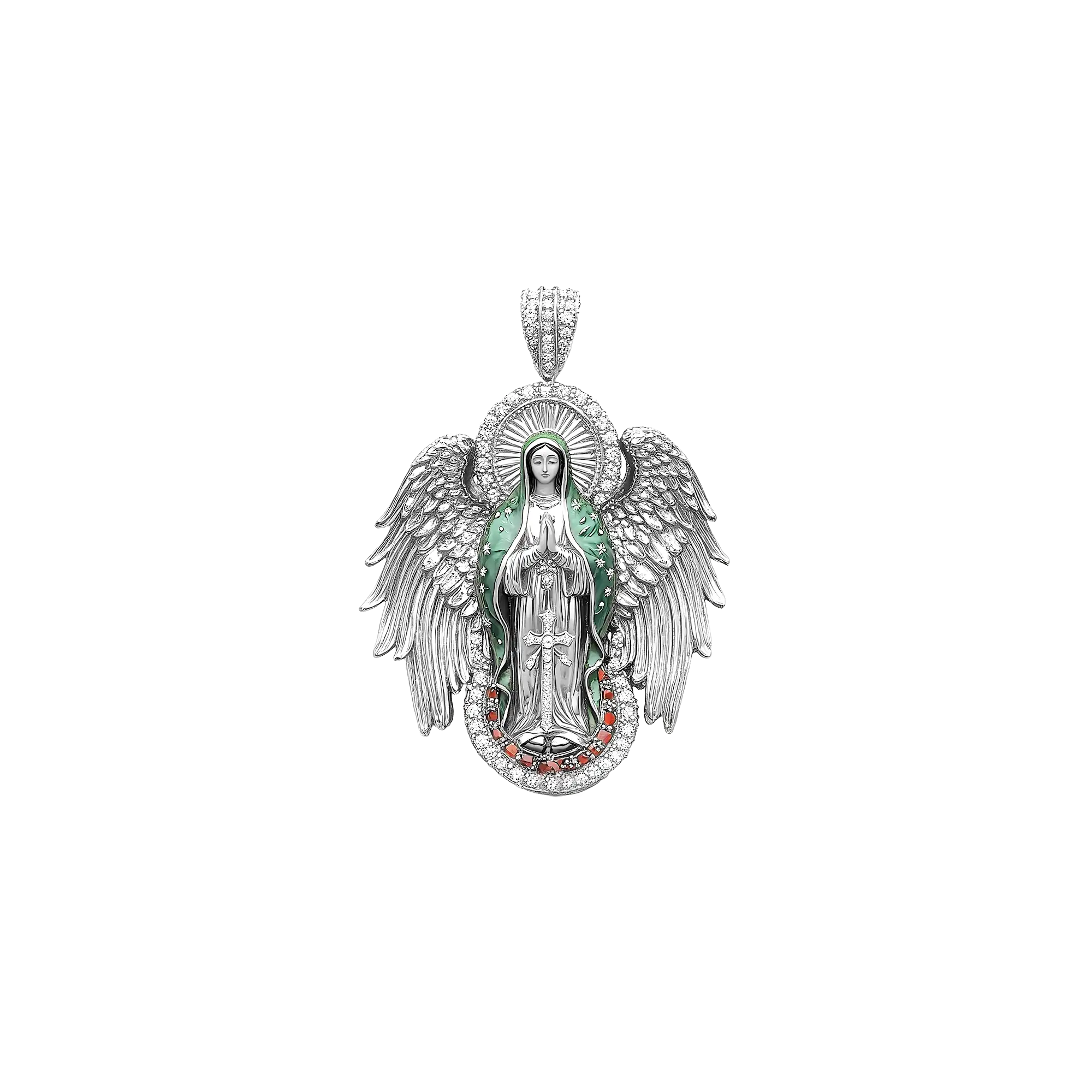 Blessed Mary Halo Winged Pendant - Image 7