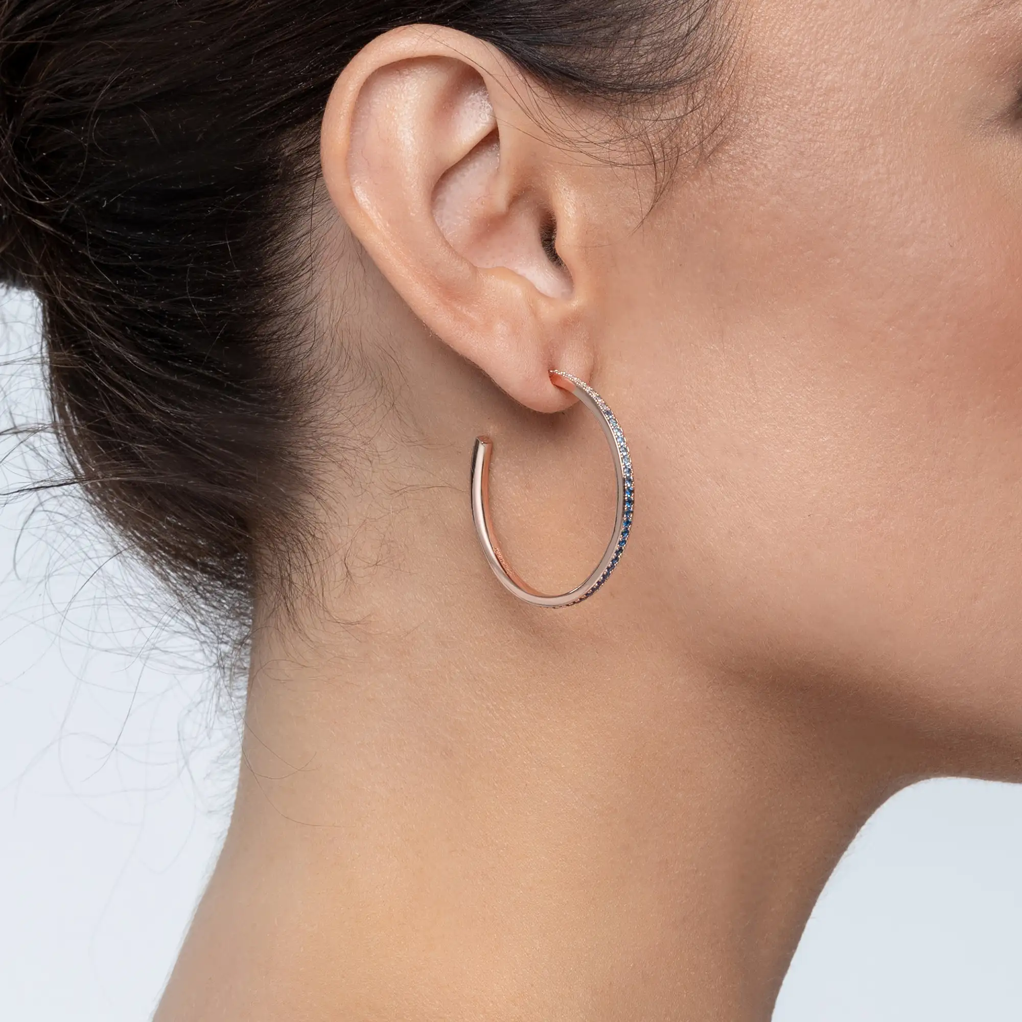 Color Gradient One Row Hoop Earring - Single - Image 6
