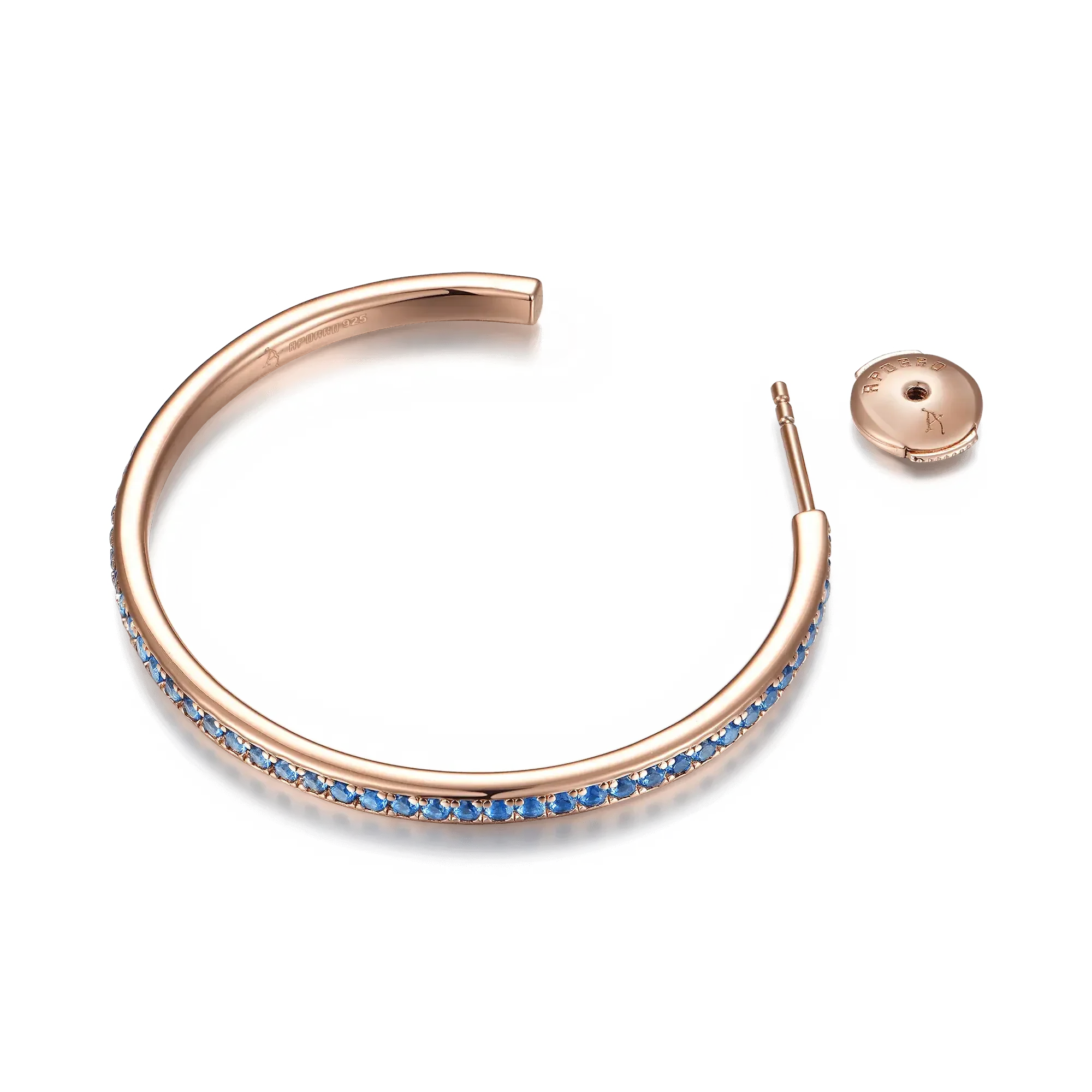 Color Gradient One Row Hoop Earring - Single - Image 8