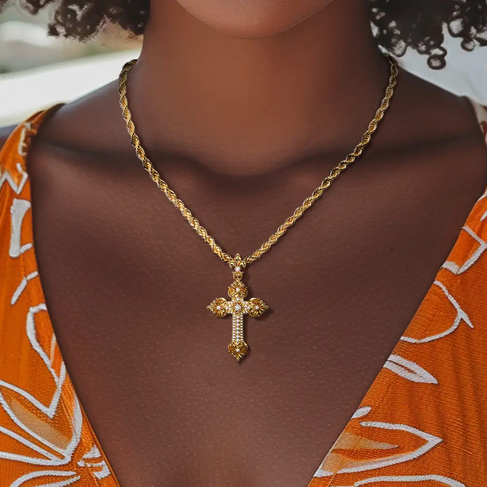 Corinthian Order Style Cross Pendant - Image 3