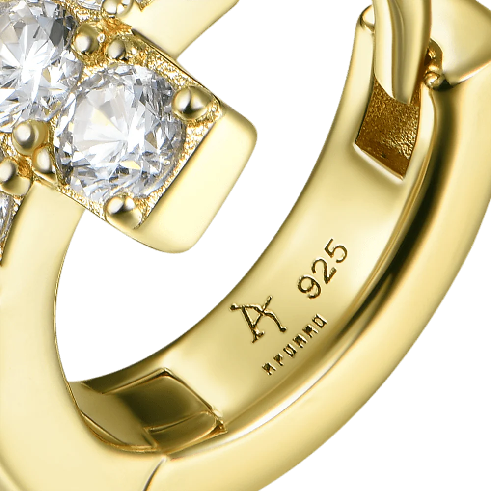 Single Cross Hoop Earring - Image 10