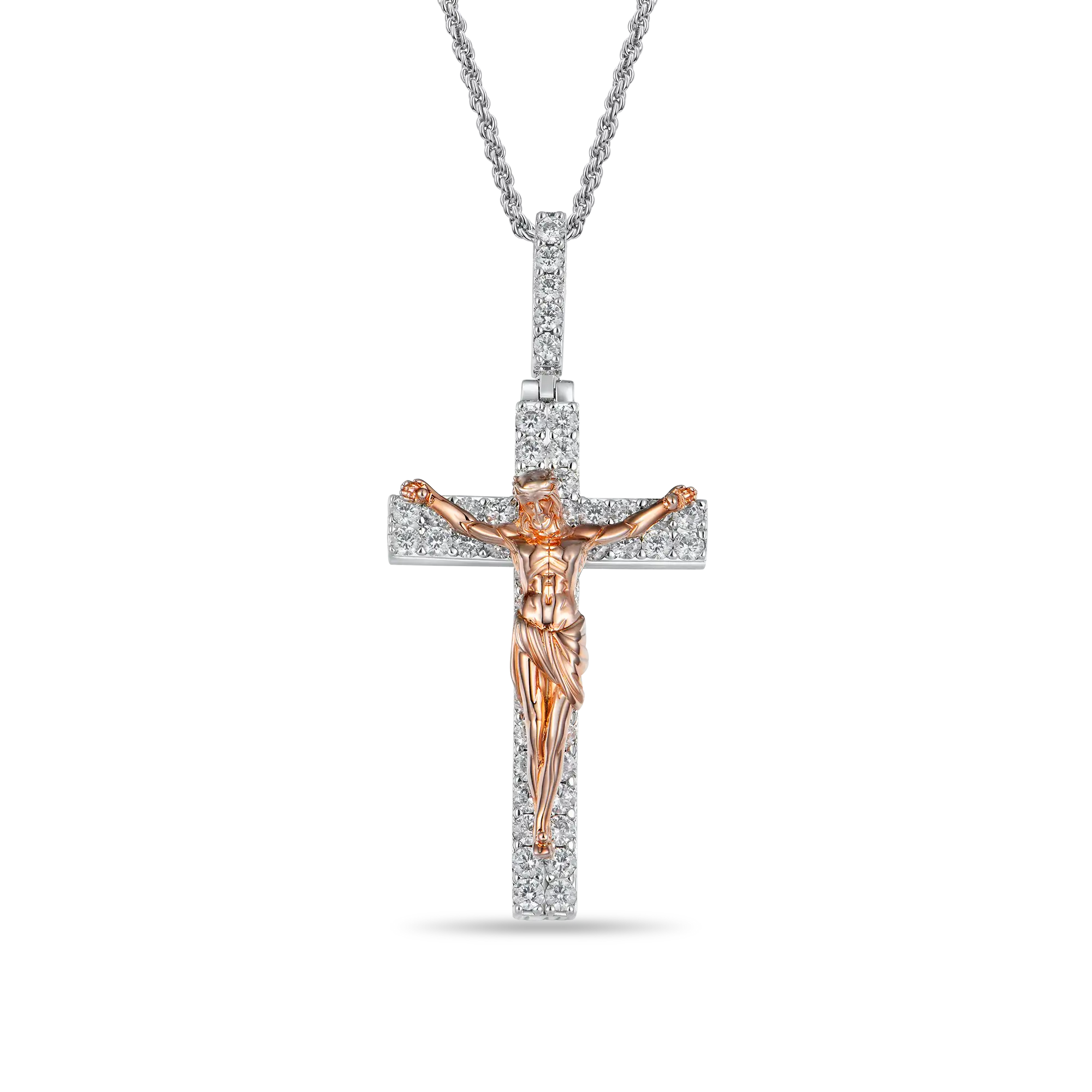 Moissanite Crucifixion of Jesus Pendant