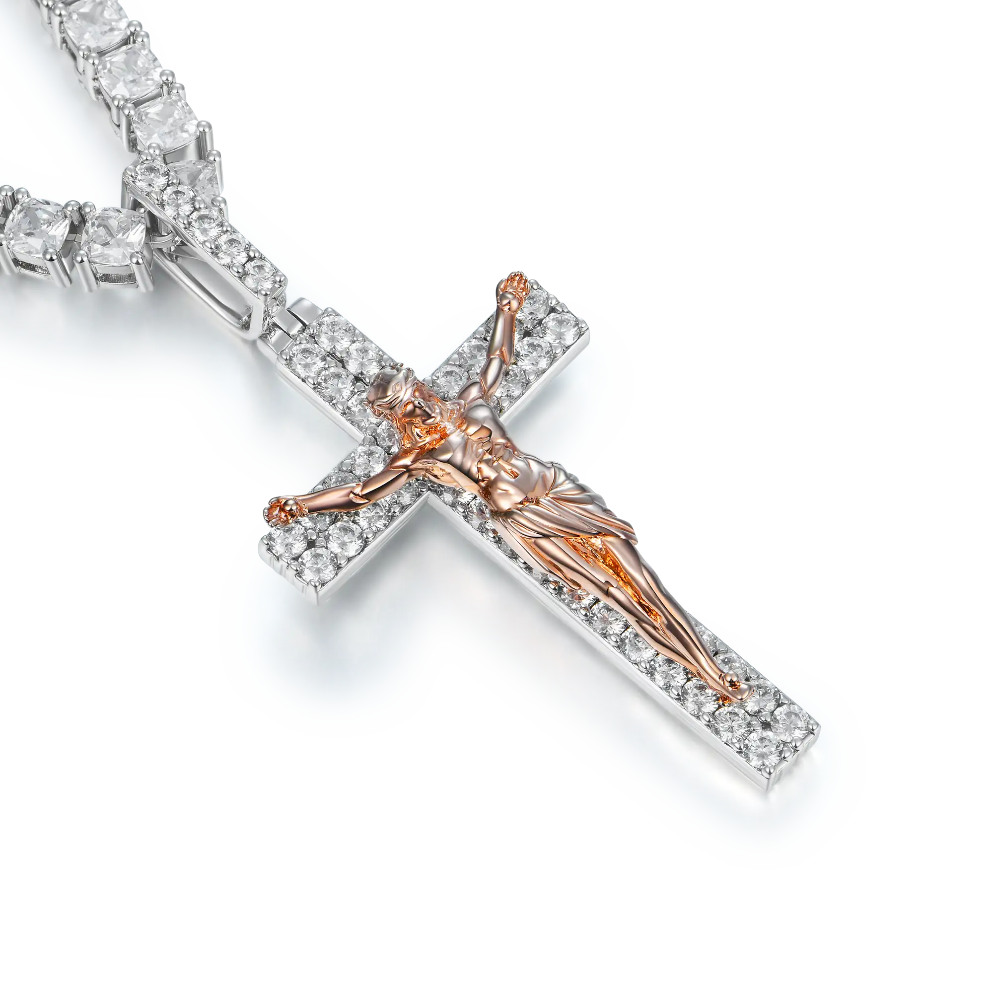 Moissanite Crucifixion of Jesus Pendant - Image 8