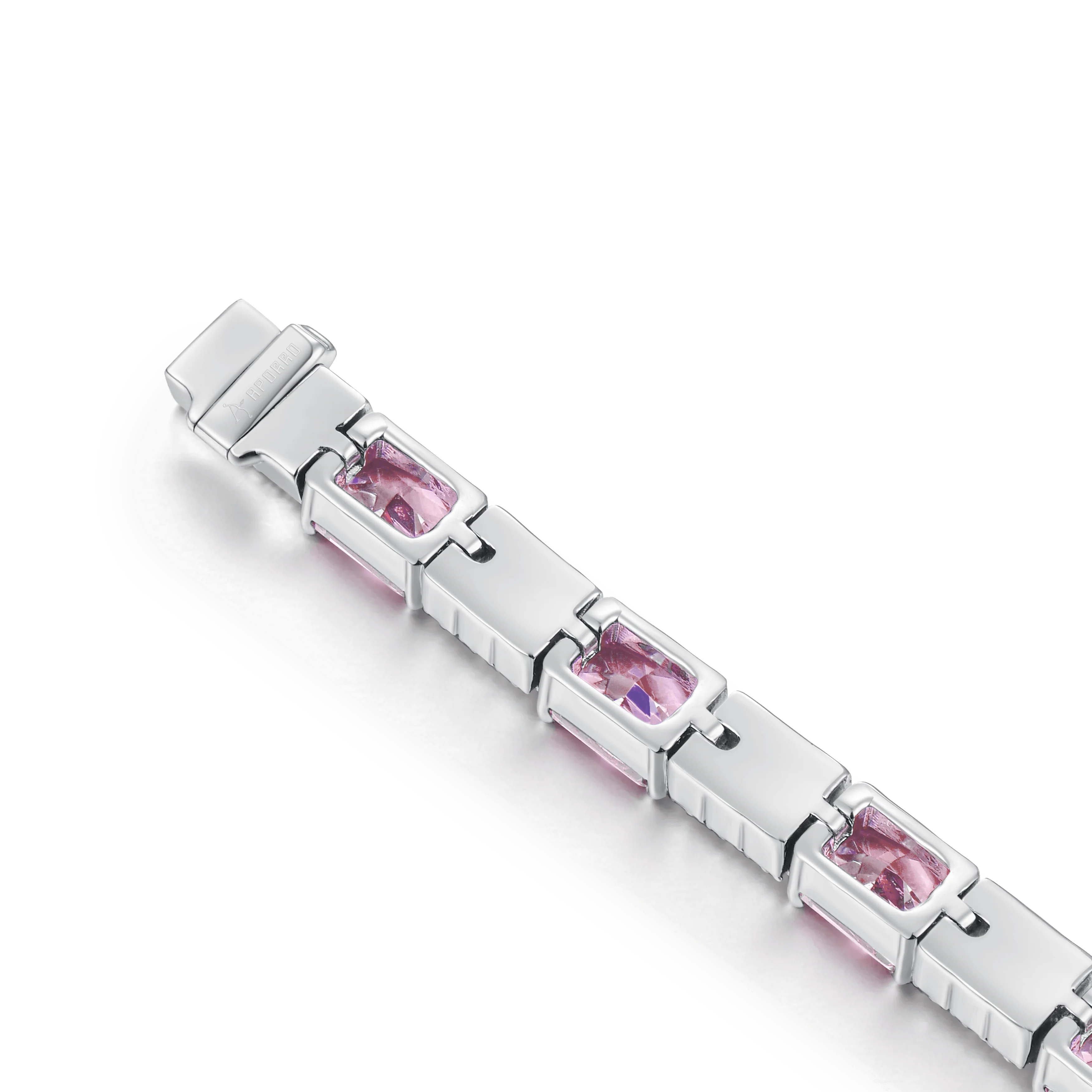 Crushed Ice Circulation Tennis Bracelet - Fancy Light Pink - Image 4