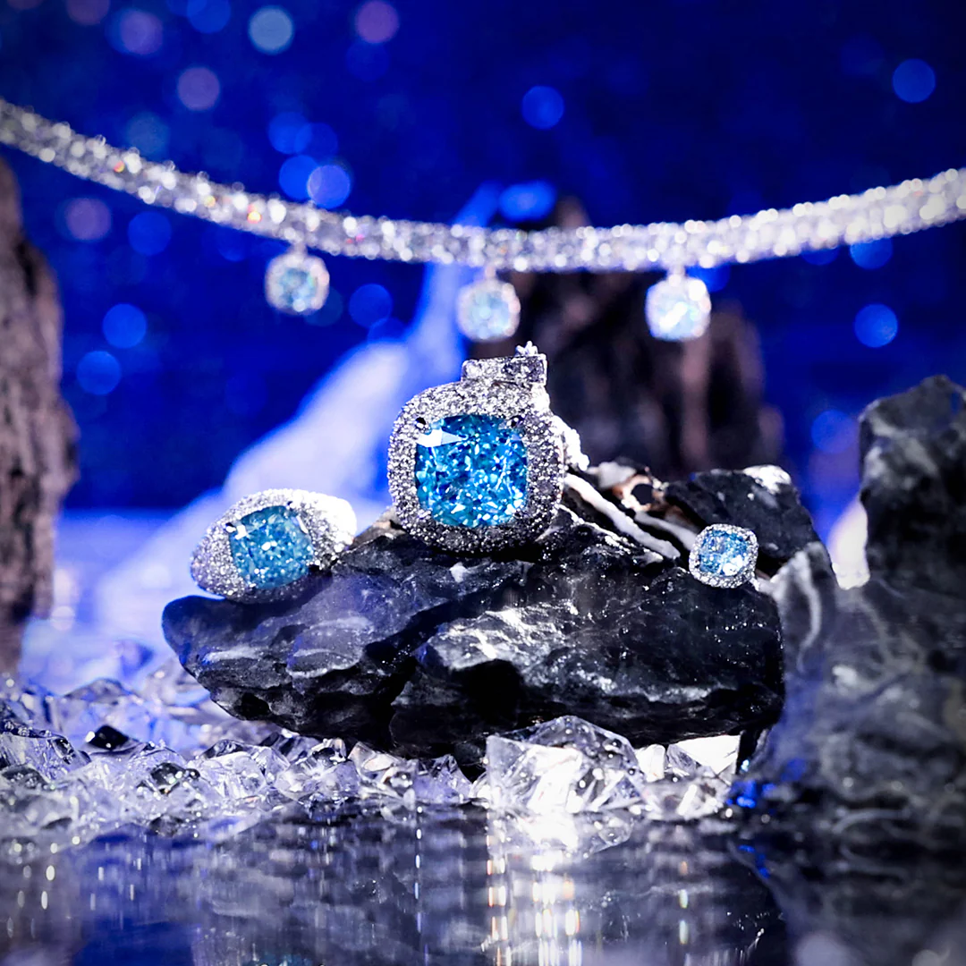 S925 Crushed Ice Stud Earring - Image 3
