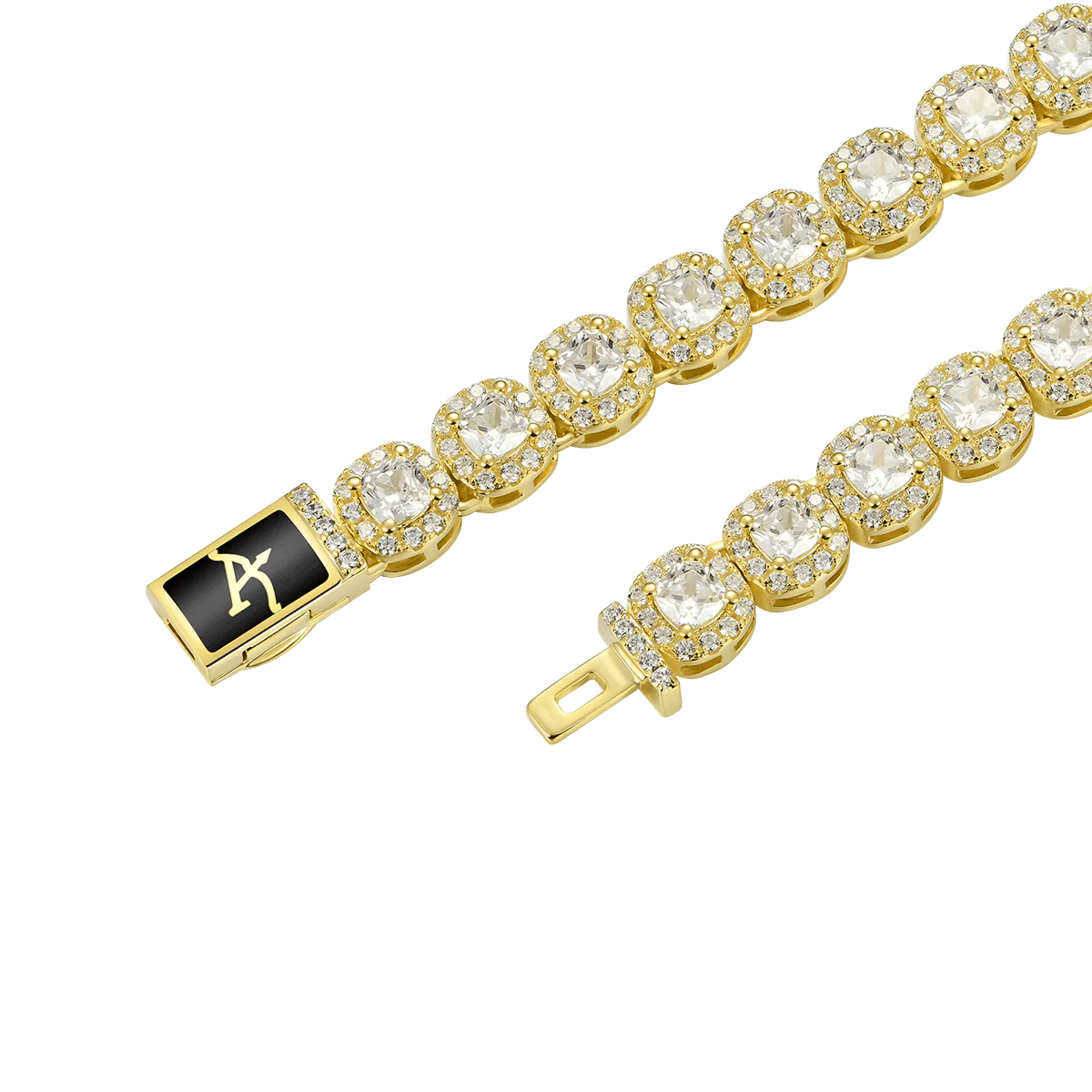 Cushion Cut Clustered Tennis Chain - 7mm - Image 10