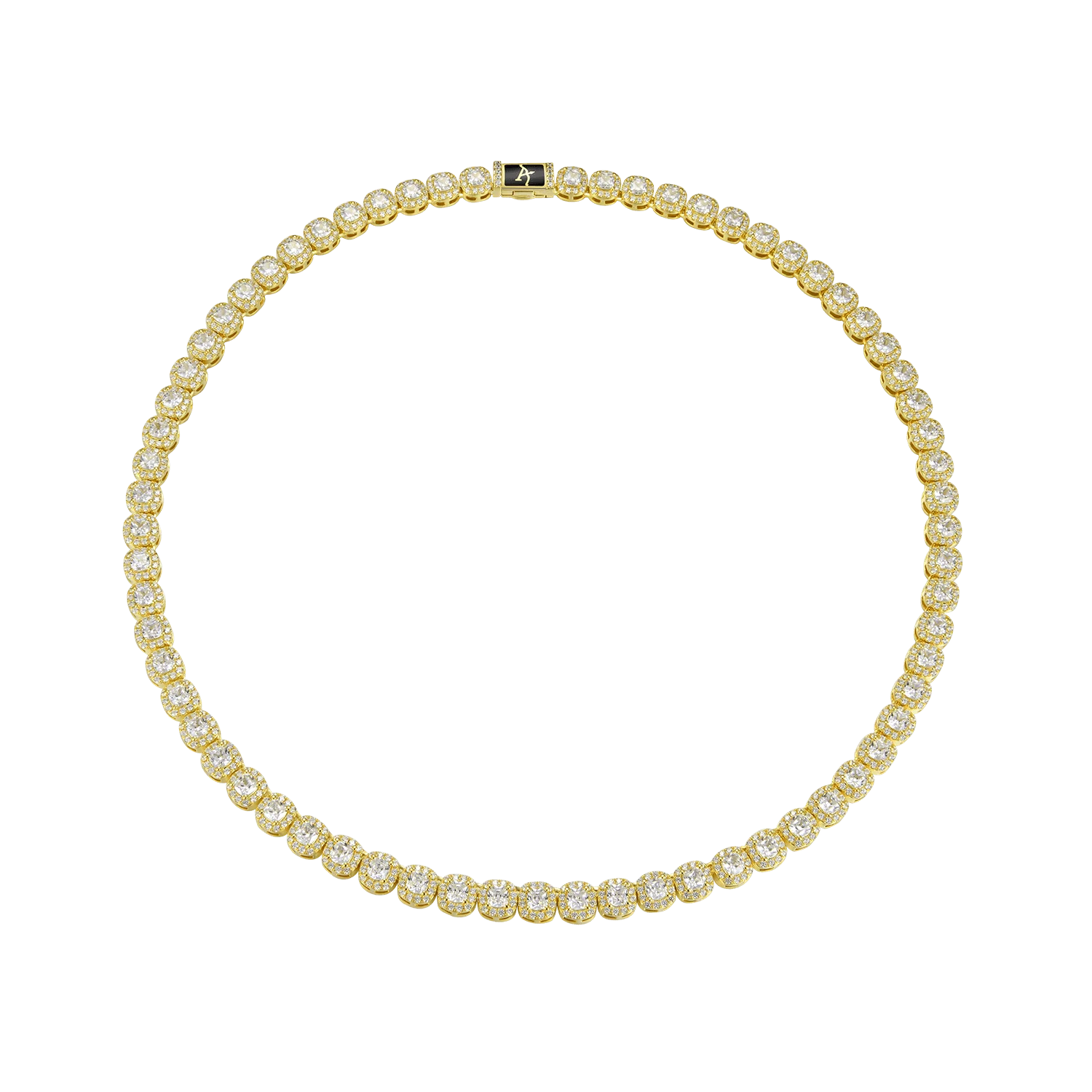 Cushion Cut Clustered Tennis Chain - 7mm - Image 9