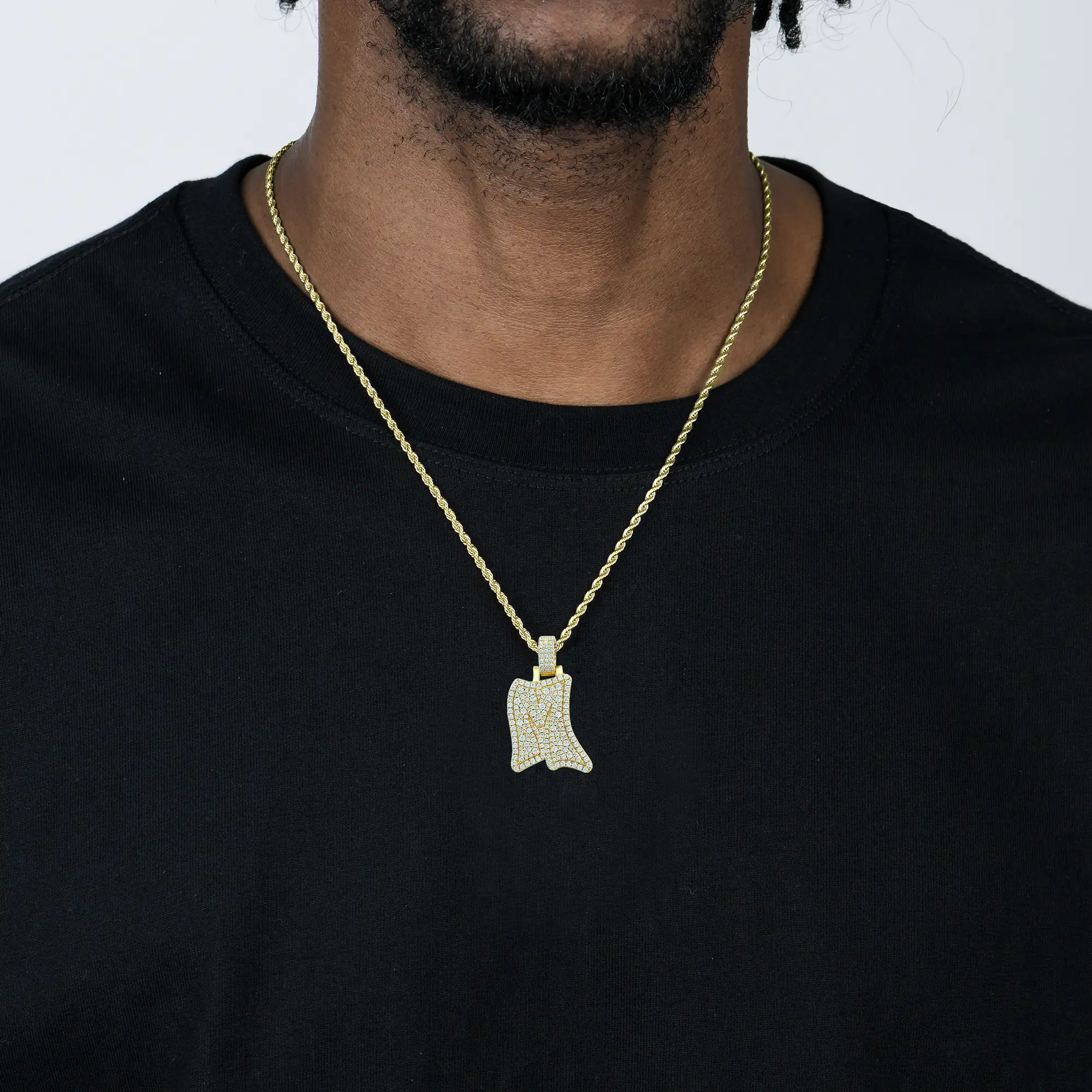 Custom Double Layer Graffiti Font Letter Pendant - 30mm - Image 2