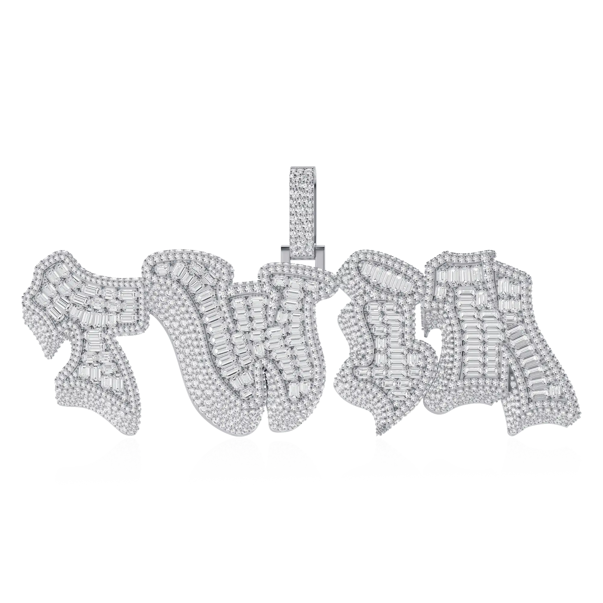 Custom 3D Bold Graffiti Font Letter Pendant - 38mm - Image 12