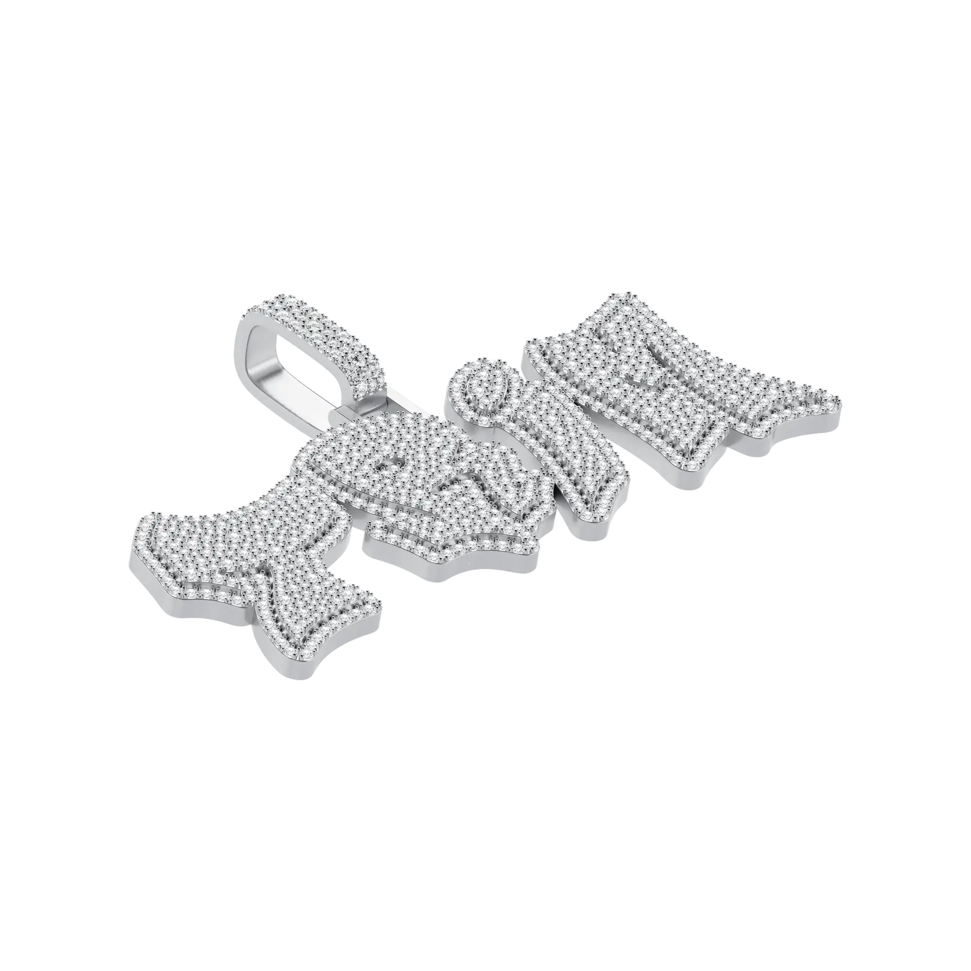 Custom 3D Bold Graffiti Font Letter Pendant - 38mm - Image 13