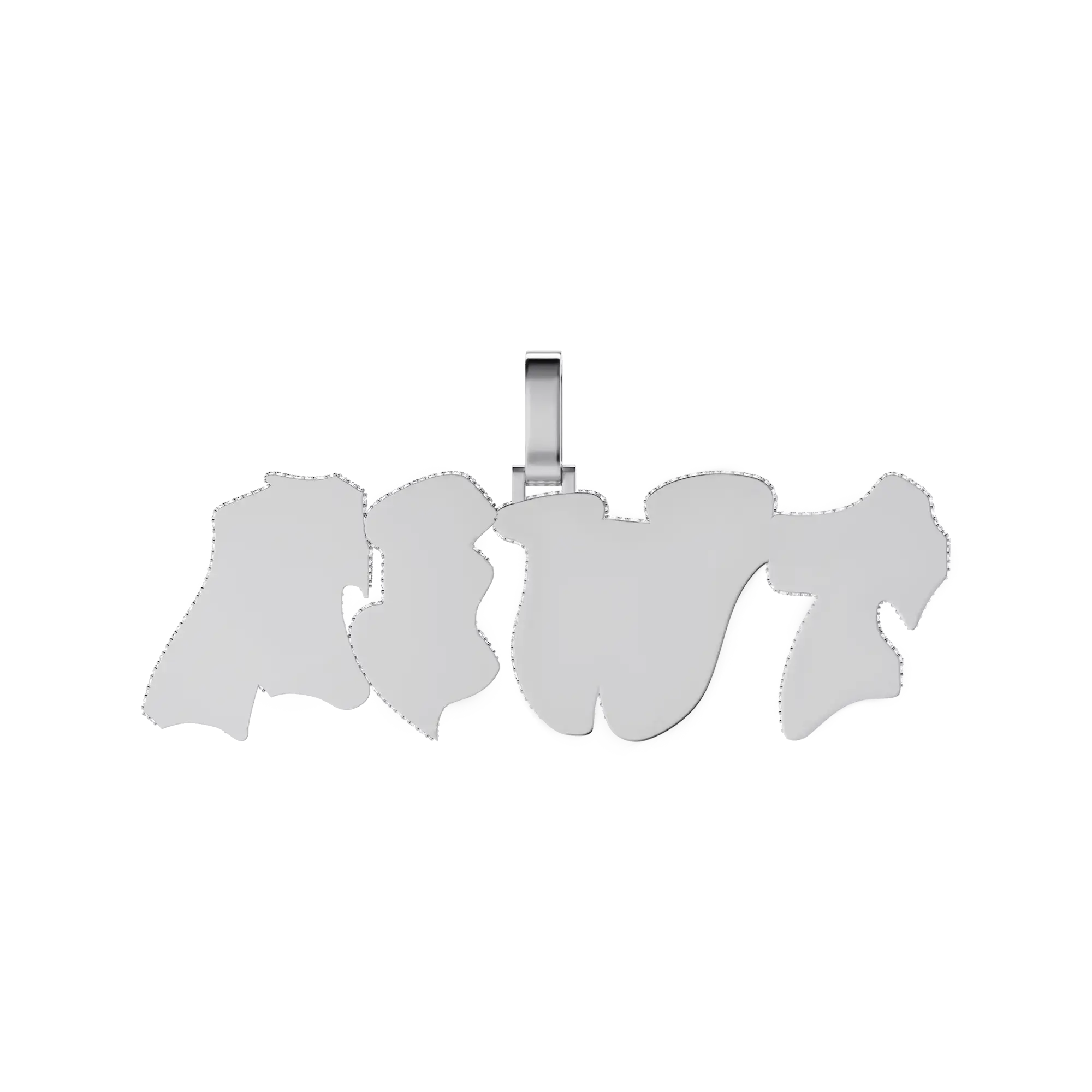 Custom 3D Bold Graffiti Font Letter Pendant - 38mm - Image 14