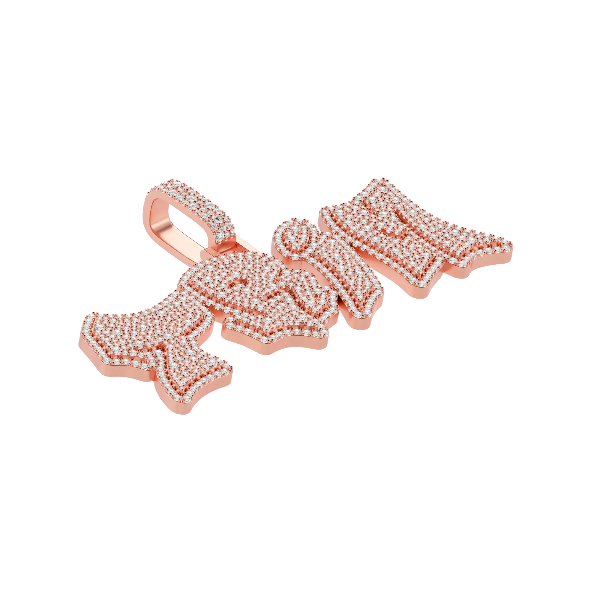 Custom 3D Bold Graffiti Font Letter Pendant - 38mm - Image 9