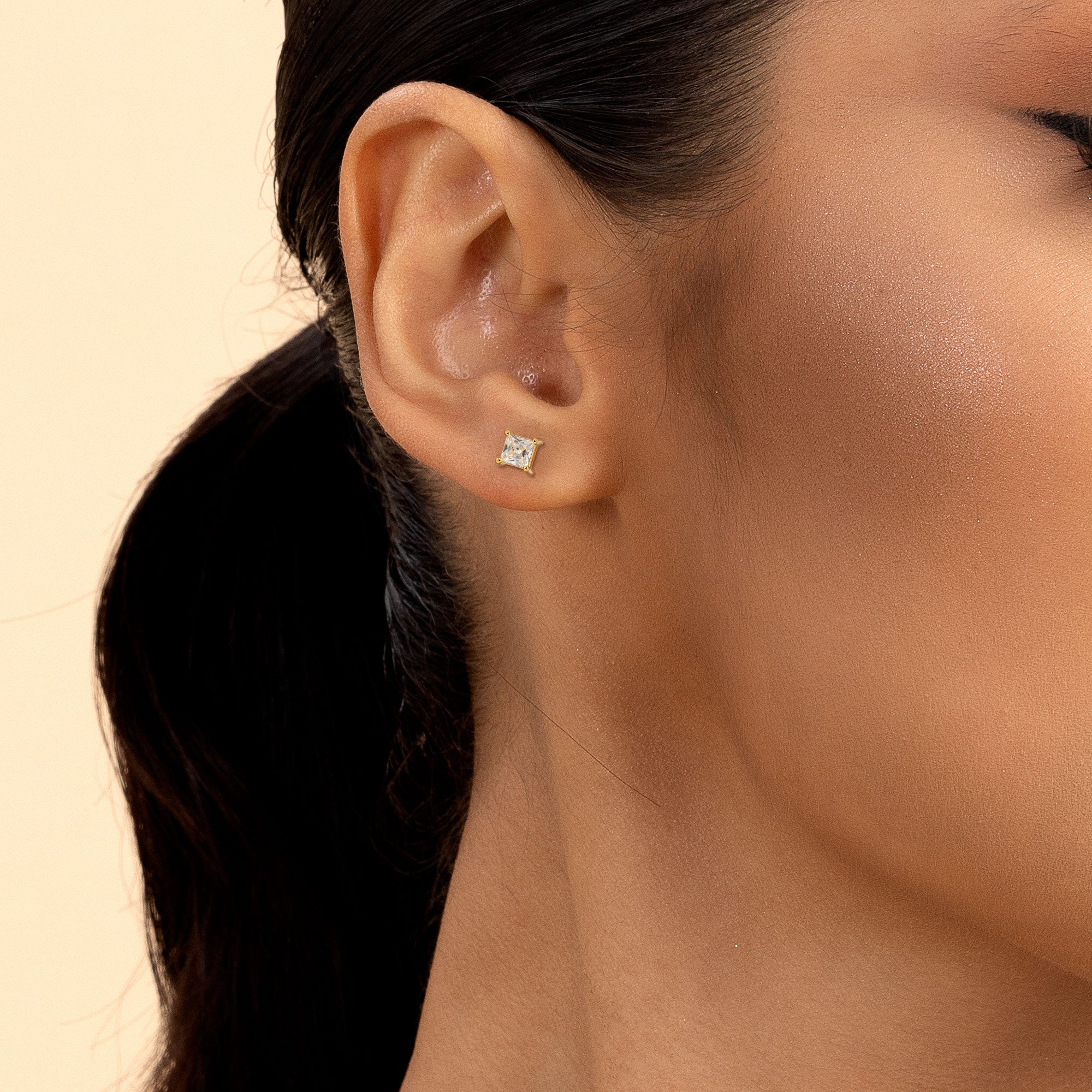 Custom Classic Moissanite Stud Earring - Image 21