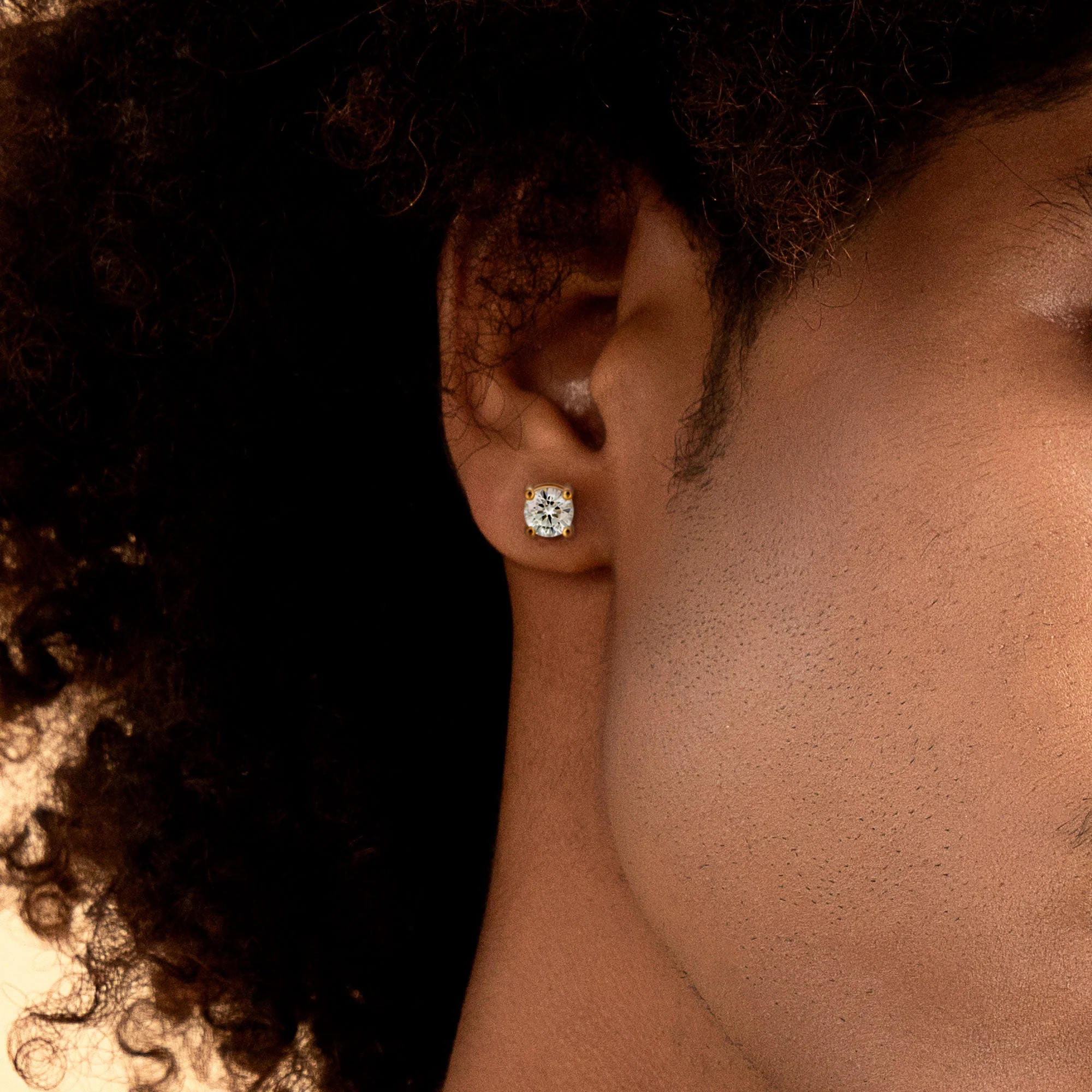 Custom Classic Moissanite Stud Earring - Image 246