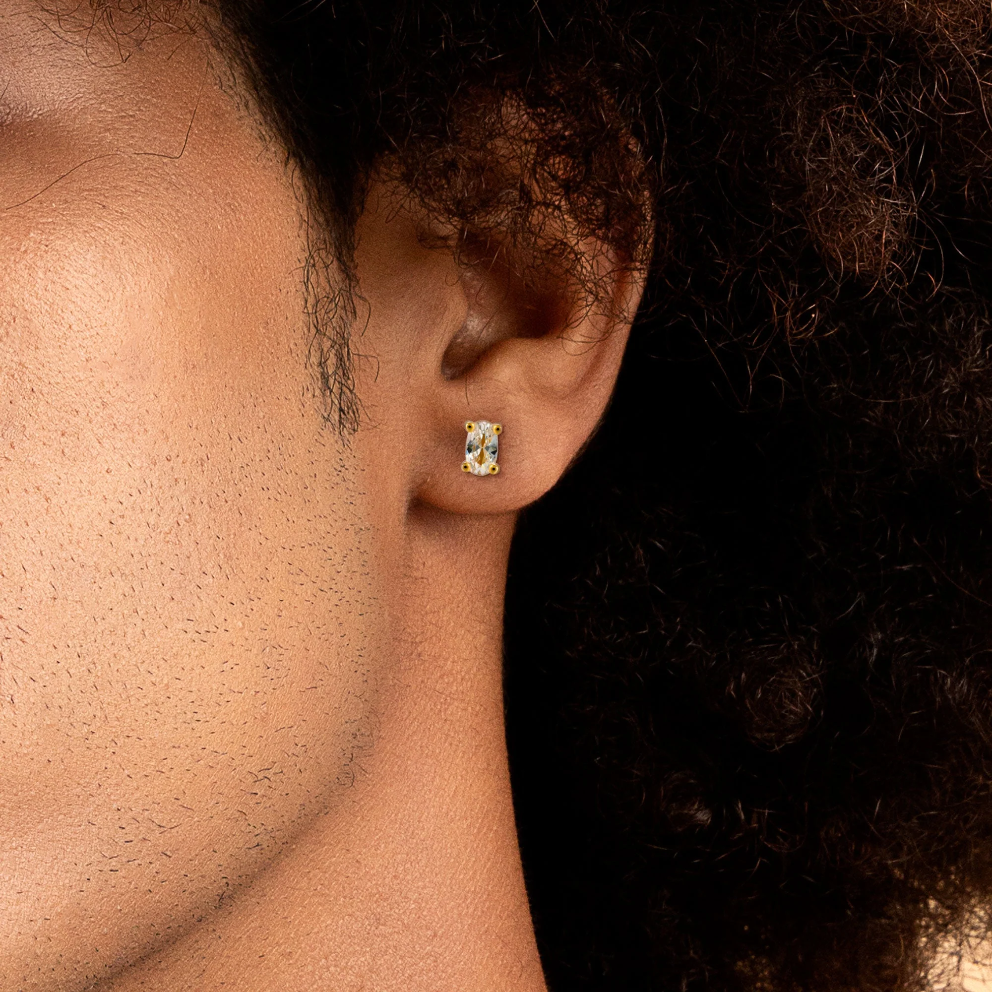Custom Classic Moissanite Stud Earring - Image 56